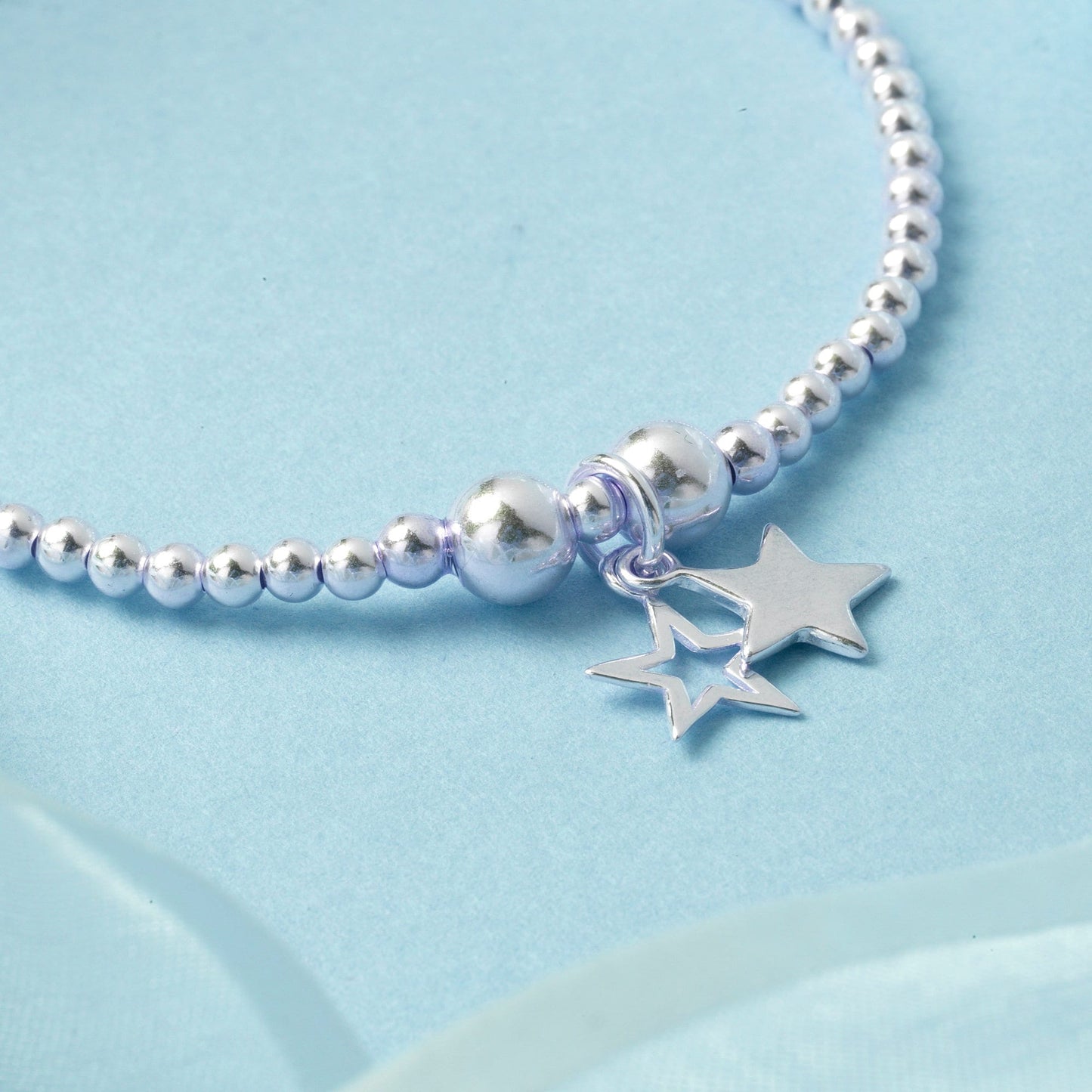 Sterling Silver Star Bracelet | Elegant Stacking Jewellery Gift for Daughter, Mum, Sister | Gift For Her | Birthdays, Christmas Gifts