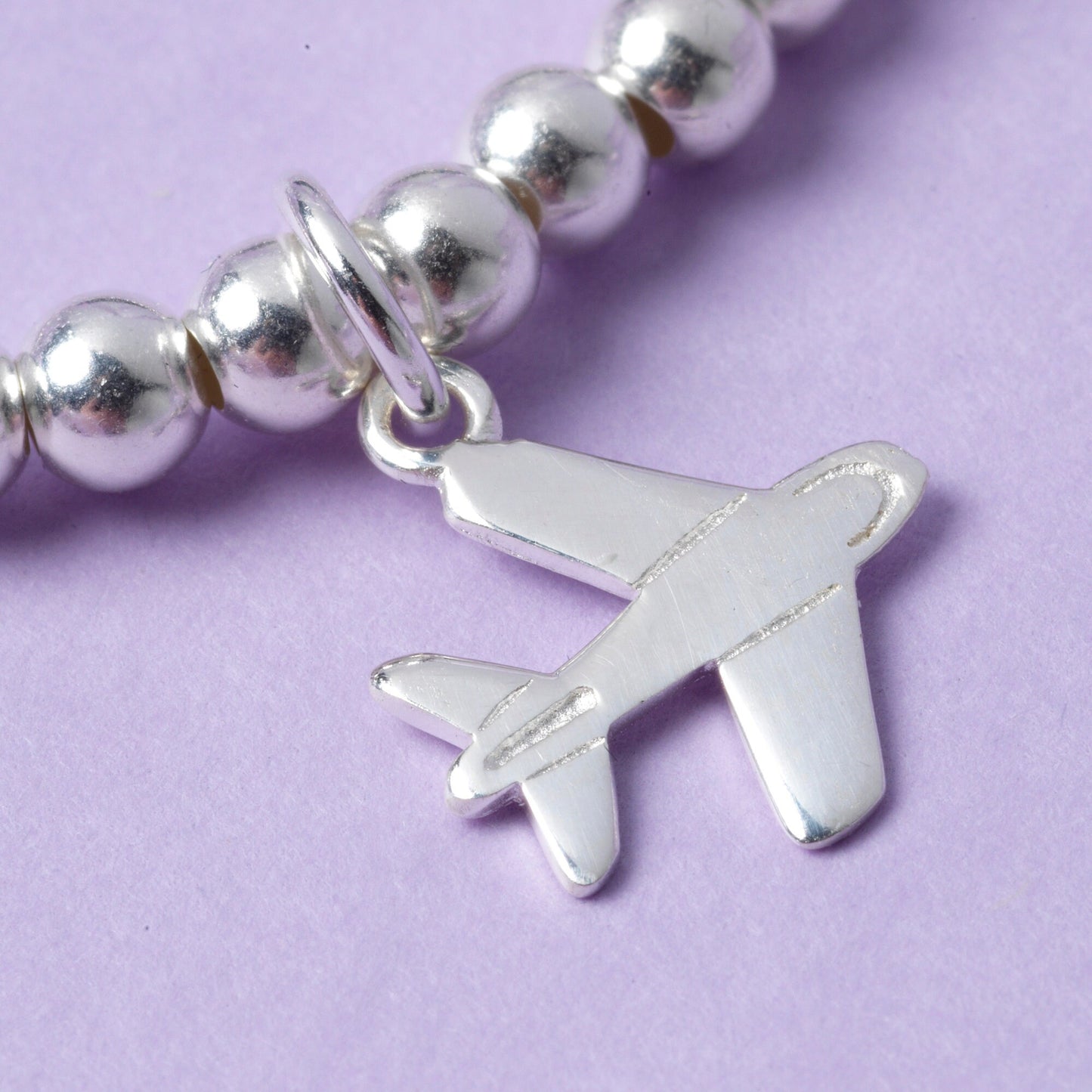 Sterling Silver Plane Bracelet | Perfect Travel Gift for Air Stewardess, Traveller, or Adventurer | Jewellery Gift For Her