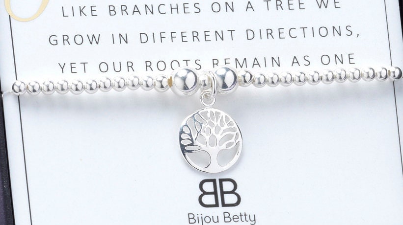 Silver Family Tree Bracelet, Gift For Mum, Mother, Sister, Nana Gift, Family Bracelet, Sister Bracelet, Gift For Her, Birthday, Christmas