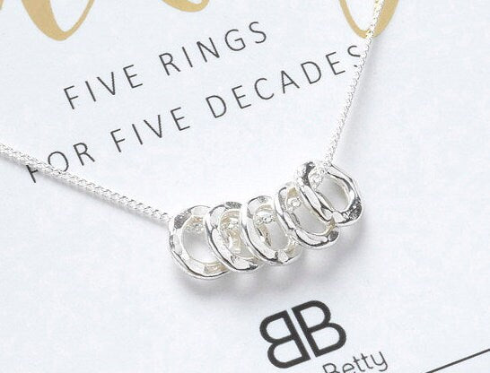 50th Birthday Necklace - 50th Birthday Gift - 50th Birthday Daughter, Friend - 50th Jewellery - 50th Birthday Jewellery - 50th Gift For Her