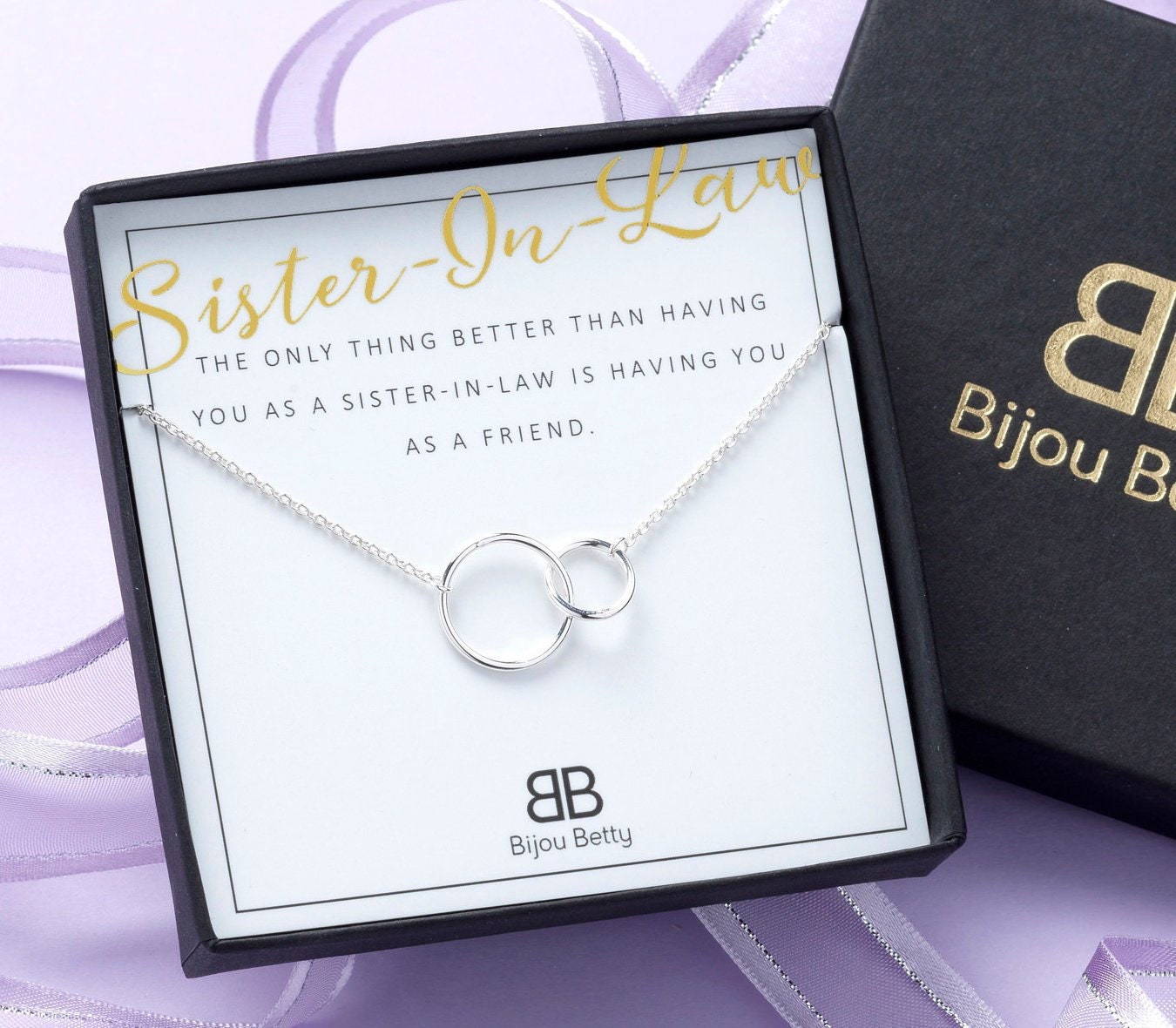 Sister In Law Gift, Sister In Law Necklace, Sister in Law Gift Ideas, Wedding, Thank You, Bridesmaid, Bridal Shower, Sister in Law Birthday