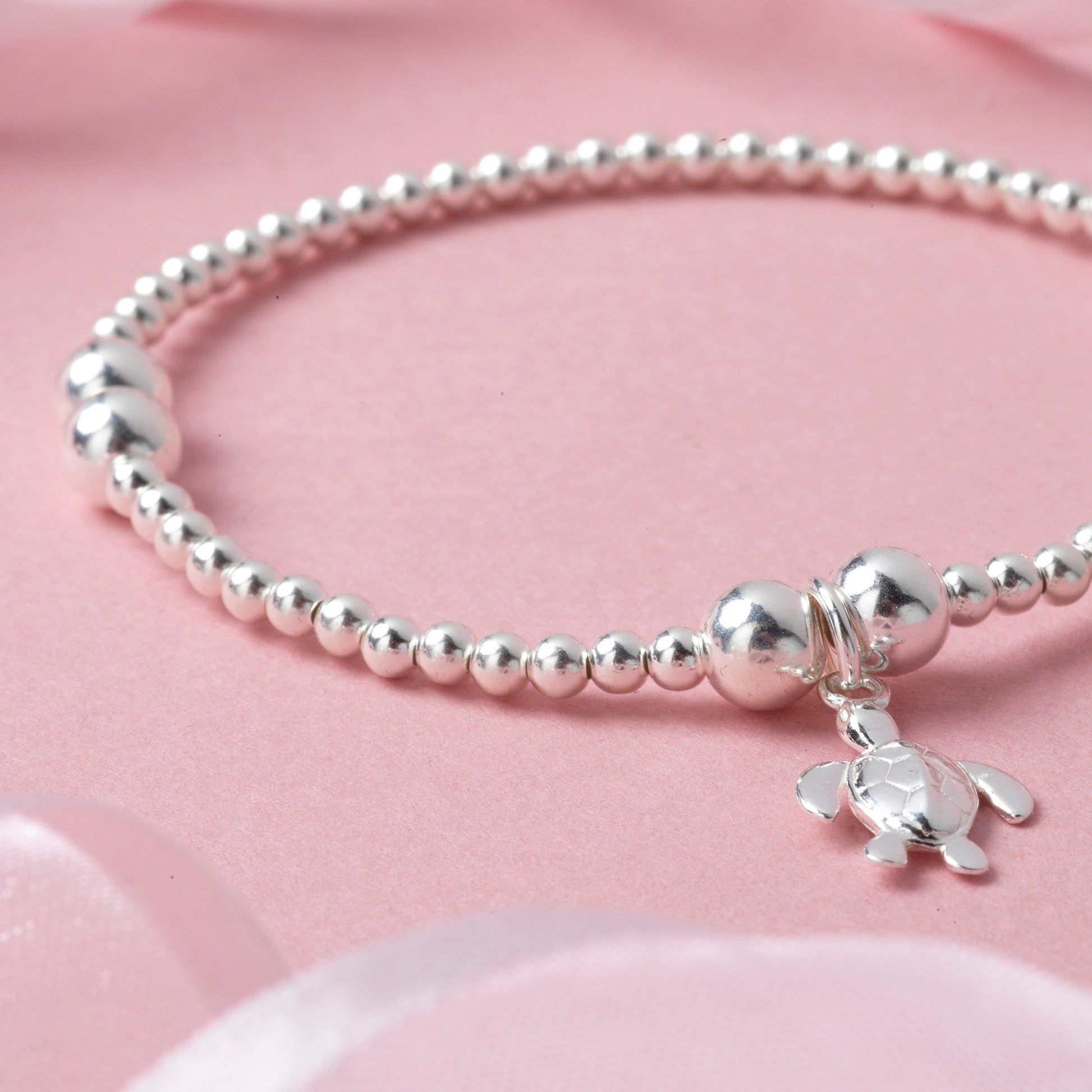 Turtle Bracelet - Solid Sterling Silver Turtle Bracelet - Turtle Lovers Gift, Gift for Her