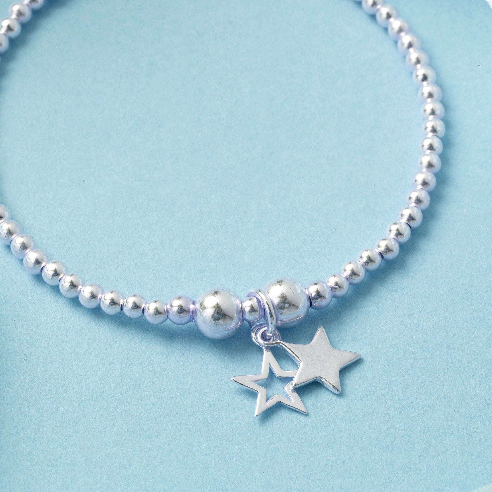 Sterling Silver Star Bracelet | Elegant Stacking Jewellery Gift for Daughter, Mum, Sister | Gift For Her | Birthdays, Christmas Gifts