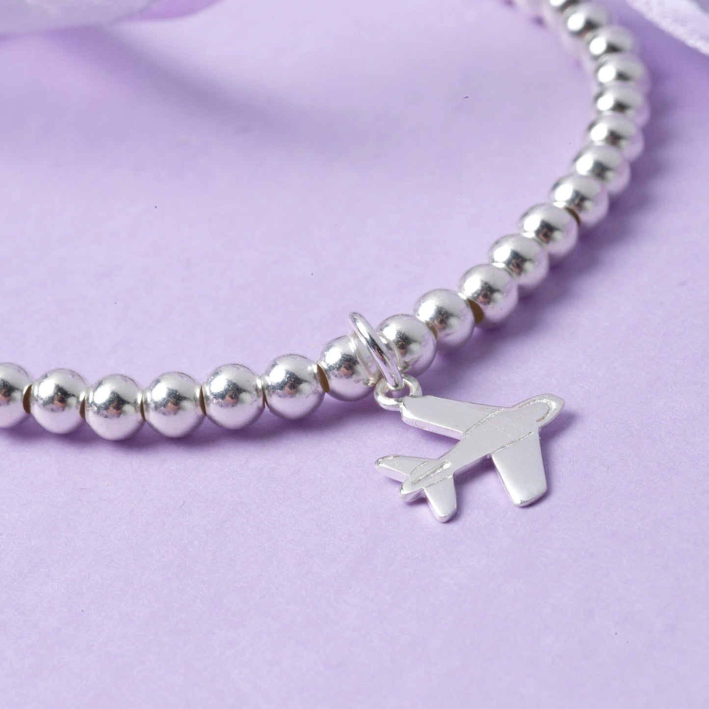 Sterling Silver Plane Bracelet | Perfect Travel Gift for Air Stewardess, Traveller, or Adventurer | Jewellery Gift For Her