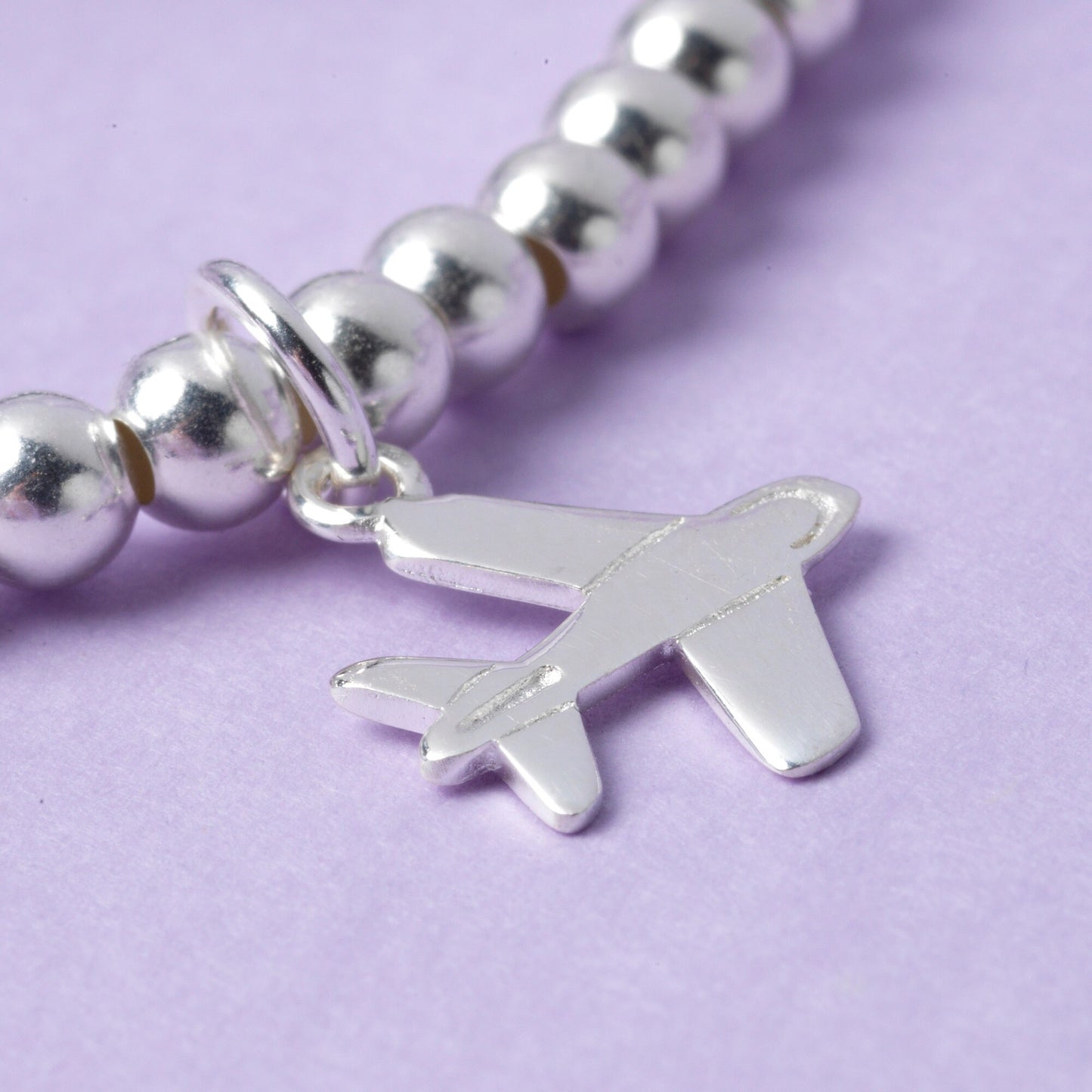 Sterling Silver Plane Bracelet | Perfect Travel Gift for Air Stewardess, Traveller, or Adventurer | Jewellery Gift For Her