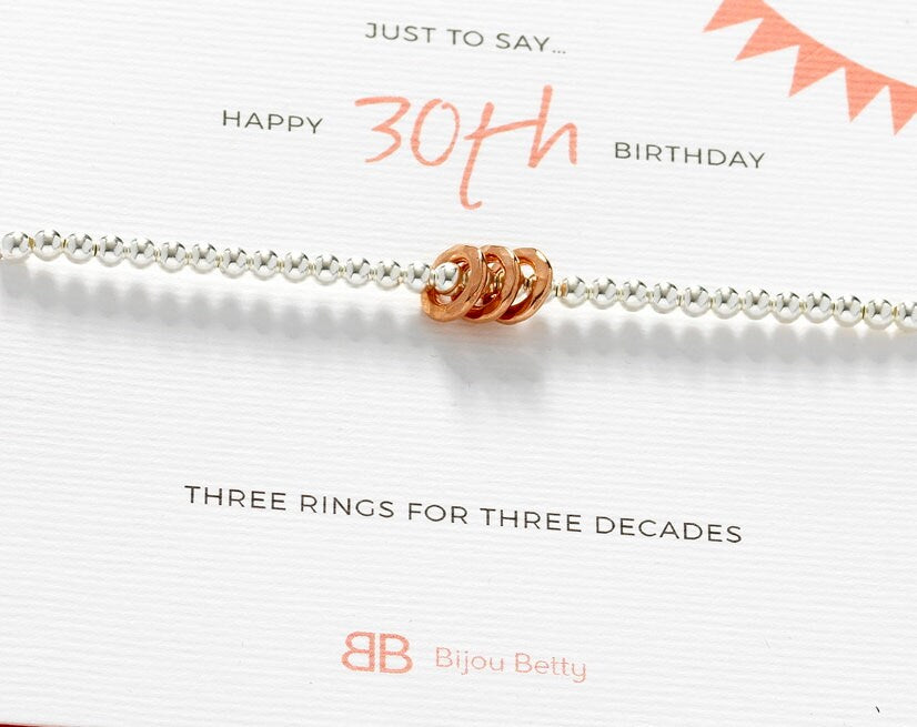 30th Birthday Bracelet/30th Birthday Gift For Her, 30th Birthday Ideas, 30th Birthday Gift For Daughter, 30th Birthday, Silver 30th Bracelet