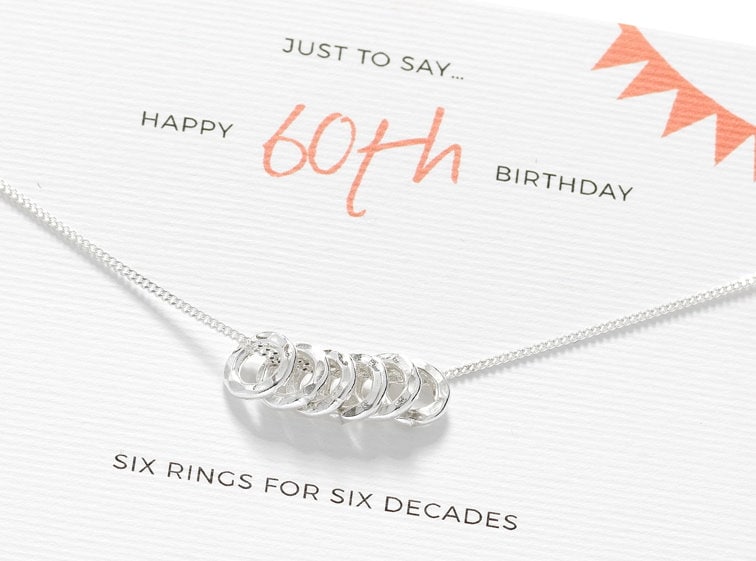 60th Gift For Mum, Daughter, Sister, Friend, Aunt • 60th Birthday Gift • 60th Necklace • 60th Gift For Her • 60th Birthday Jewellery