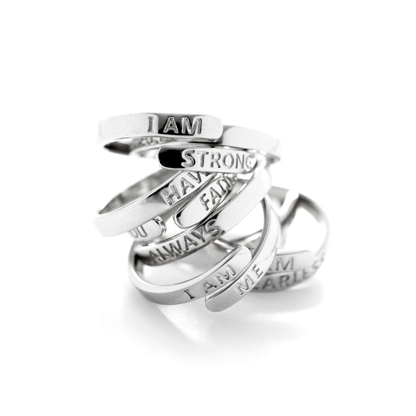 Adjustable Affirmation Rings - Inspirational Jewelry for Daily Reminders