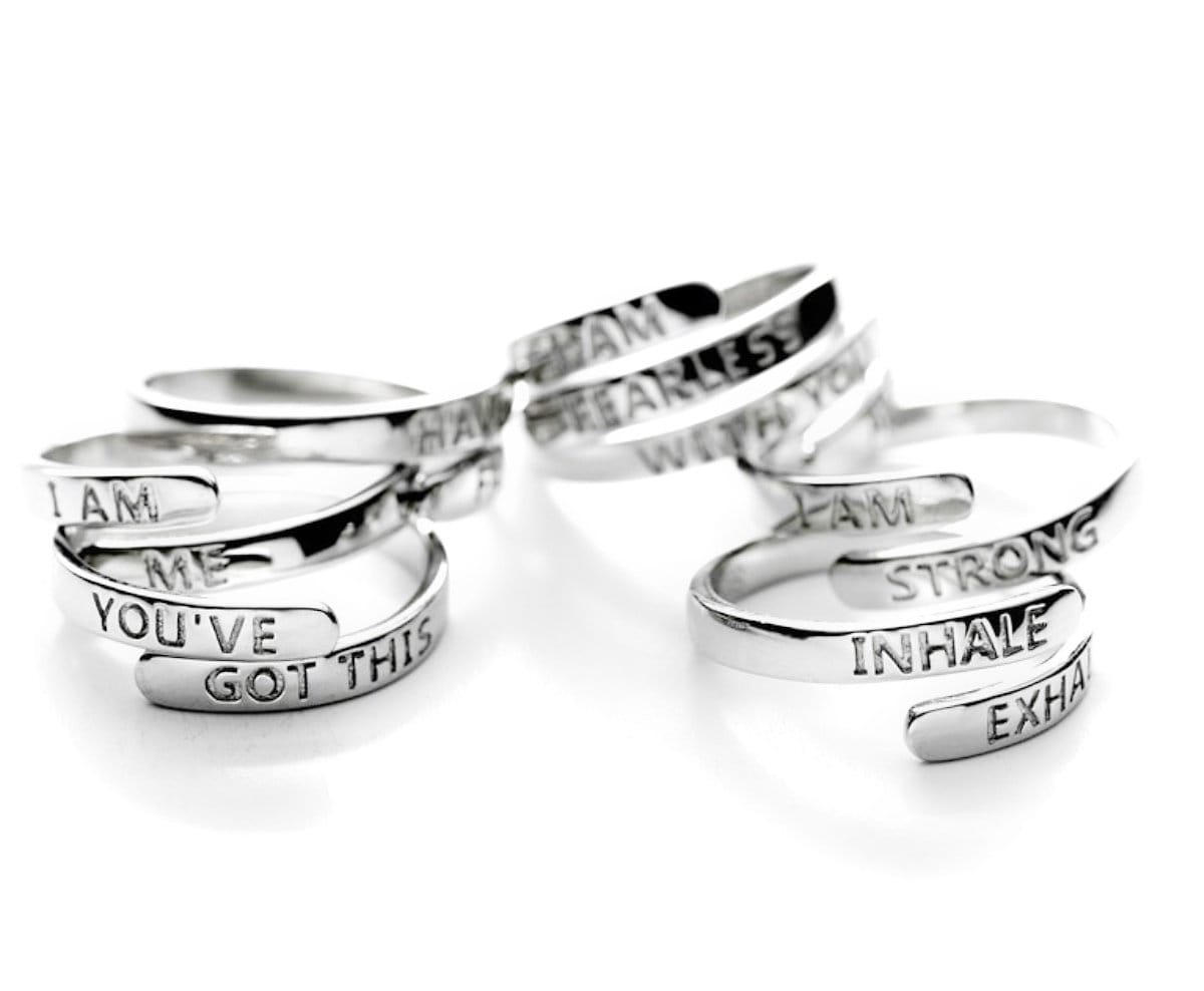 Adjustable Affirmation Rings - Inspirational Jewelry for Daily Reminders