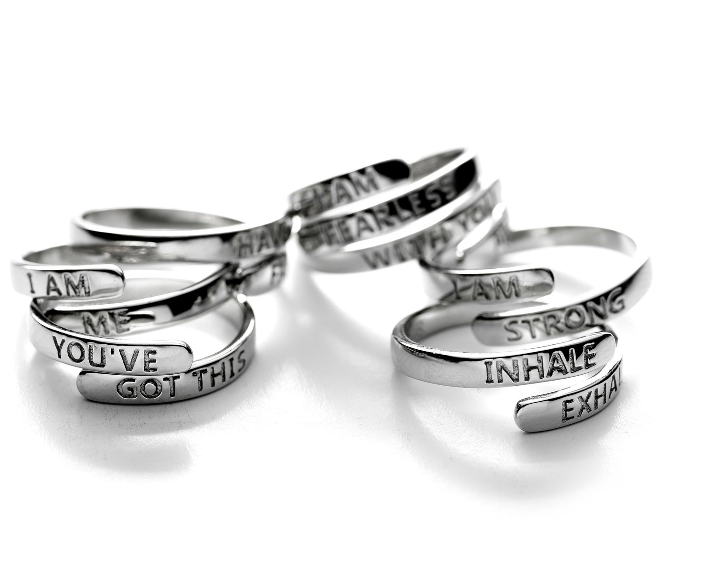 Adjustable Affirmation Rings - Inspirational Jewelry for Daily Reminders