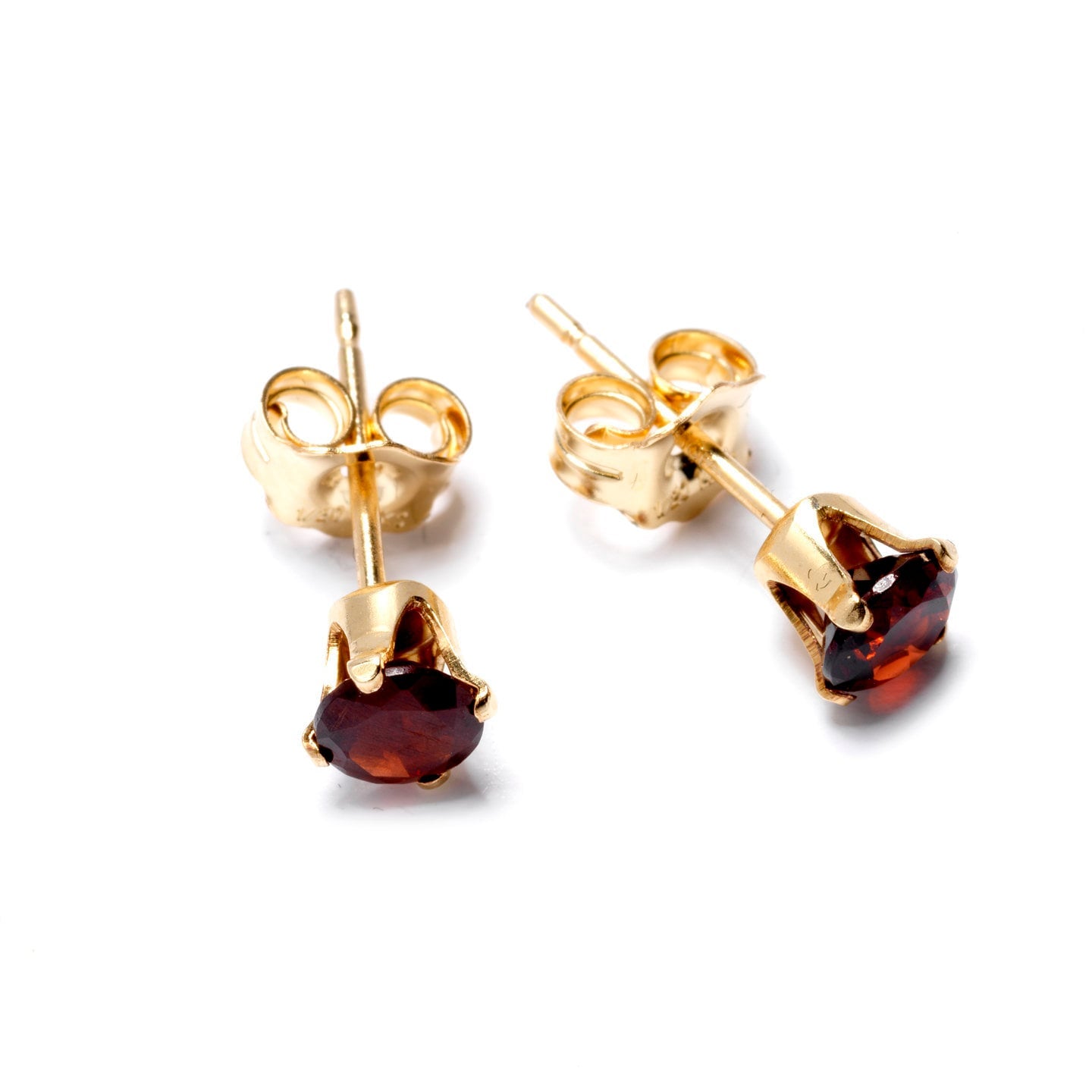 14k Gold Filled Garnet Stud Earrings | January Birthstone Gift for Her | Gemstone Studs | Everyday Studs