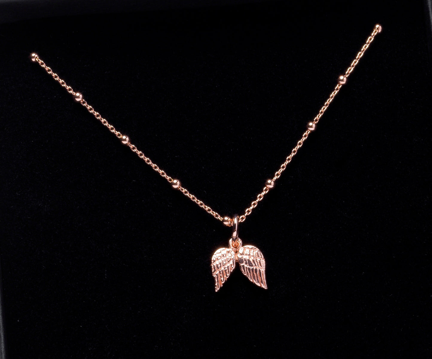 Angel Wing Necklace, Rose Gold Angel Necklace, Friendship Necklace, Angel Friendship Necklace, Guardian Angel Gift, Gift For Loss