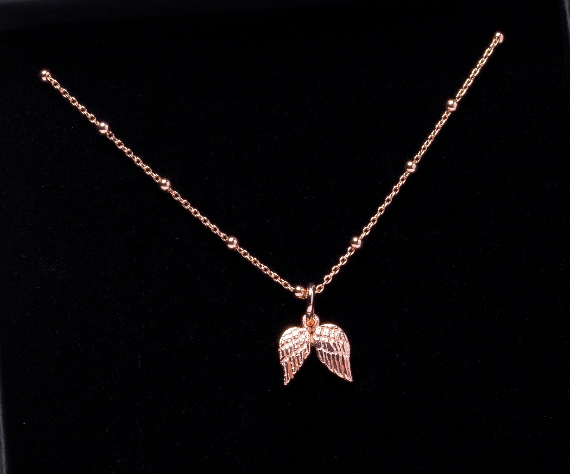 Angel Wing Necklace, Rose Gold Angel Necklace, Friendship Necklace, Angel Friendship Necklace, Guardian Angel Gift, Gift For Loss