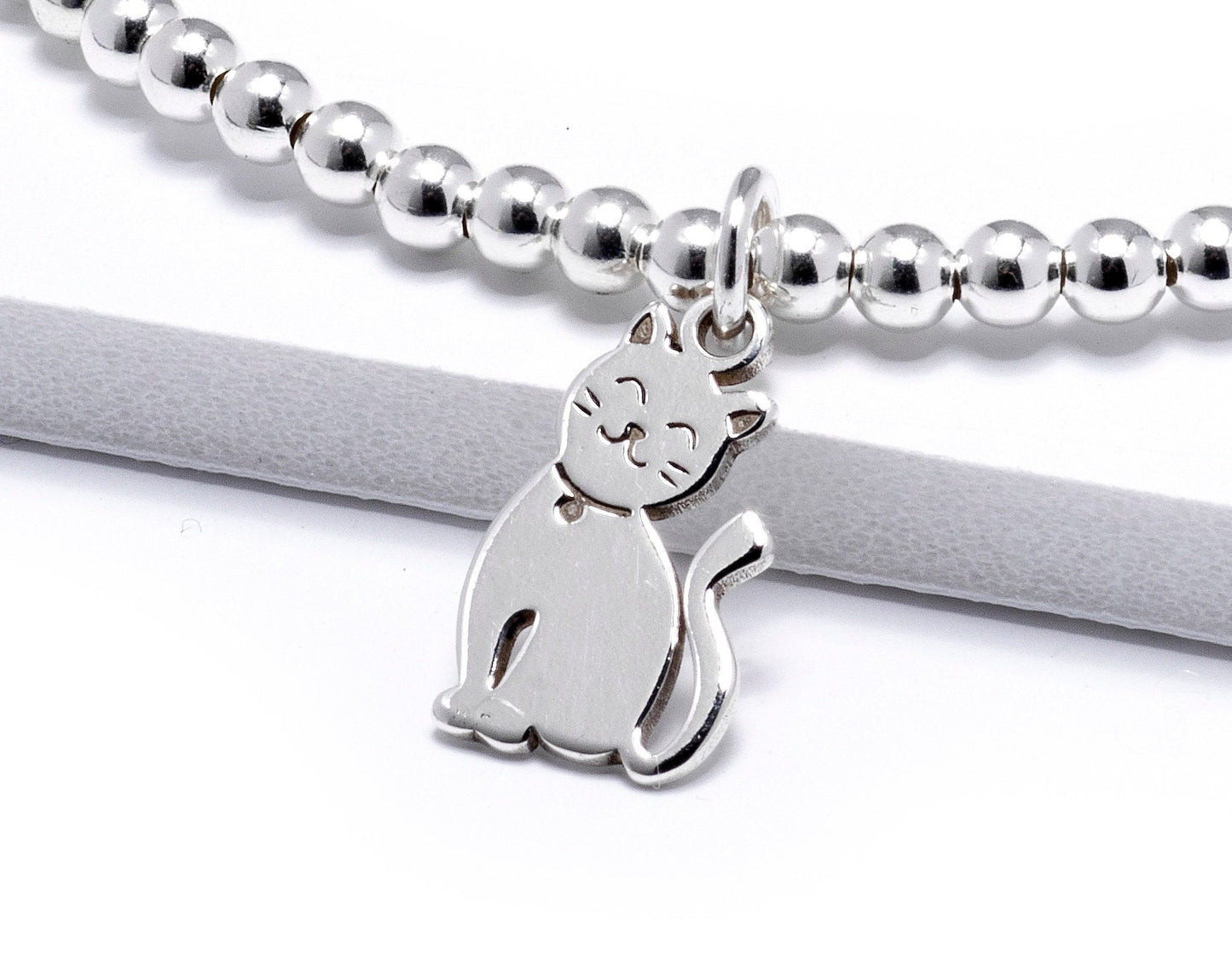 Sterling Silver Cat Bracelet | Perfect Gift for Cat Lovers & Cat Mums