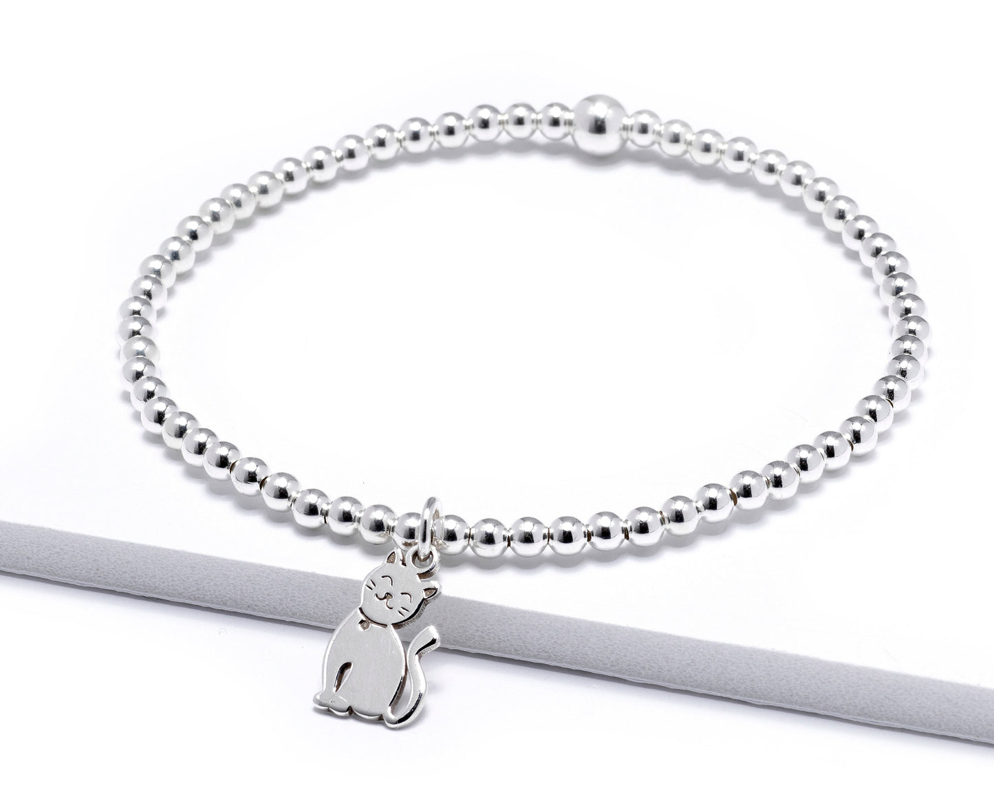 Sterling Silver Cat Bracelet | Perfect Gift for Cat Lovers & Cat Mums