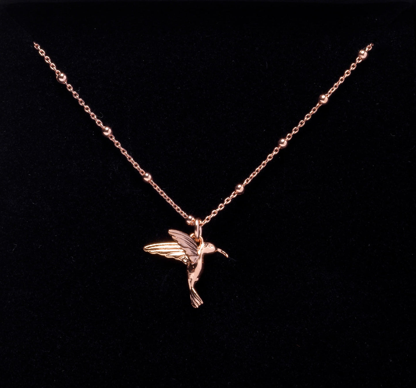 Rose Gold Hummingbird Necklace, Necklaces For Women, Layering Necklaces, Bird Necklace, Minimalist Necklace, Hummingbird Jewellery, Gift Her