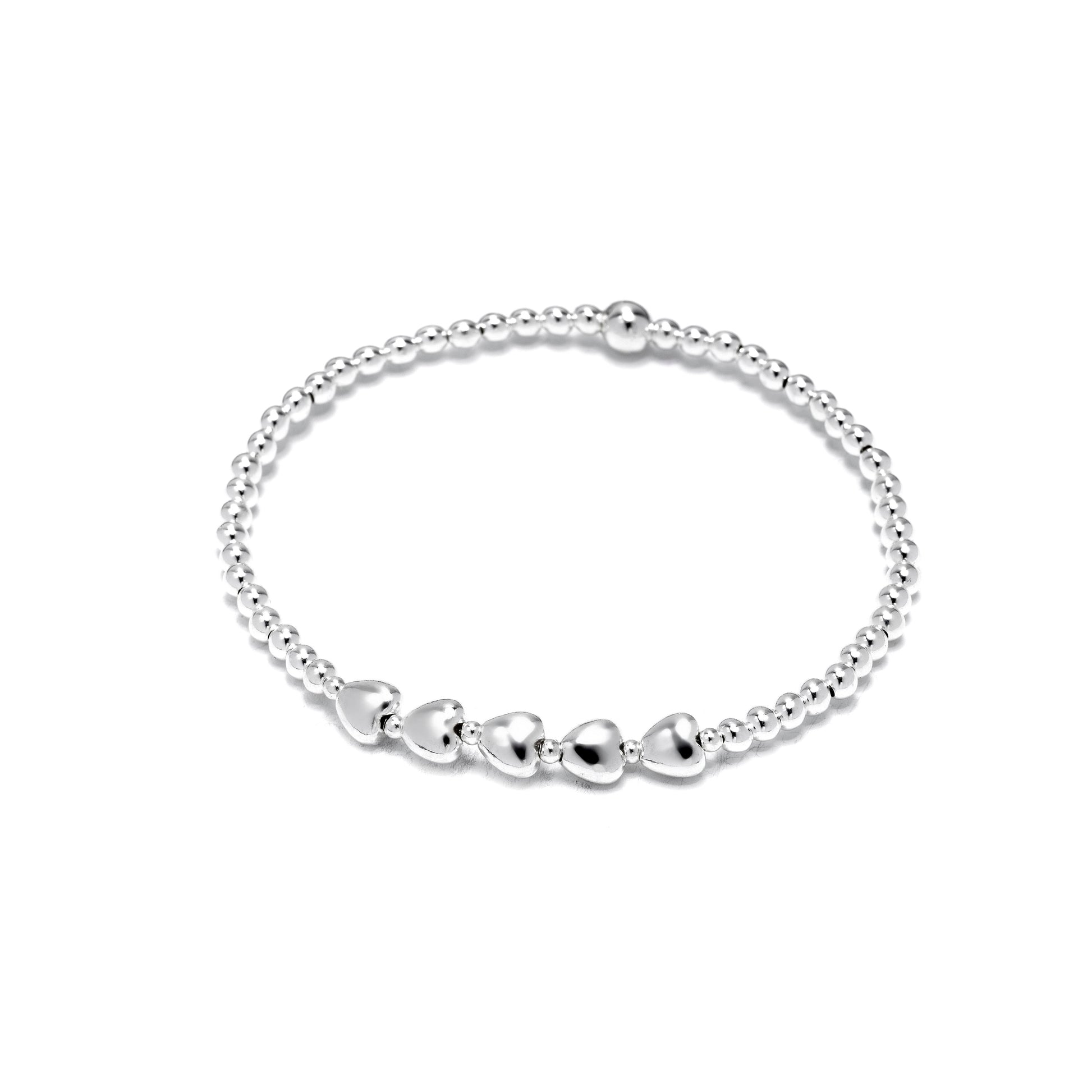 Elegant 50th Birthday Sterling Silver Heart Decades Bracelet