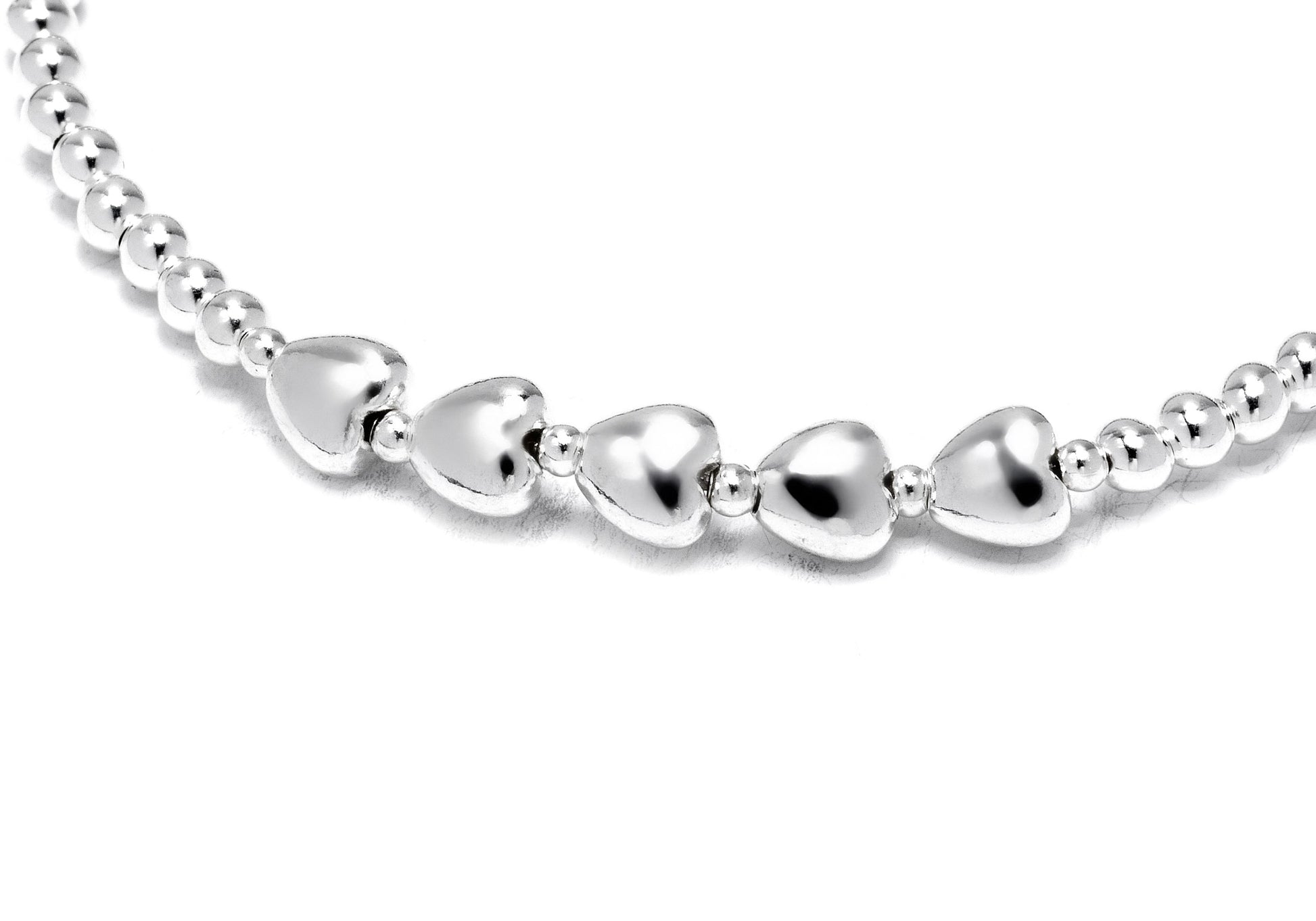 Elegant 50th Birthday Sterling Silver Heart Decades Bracelet