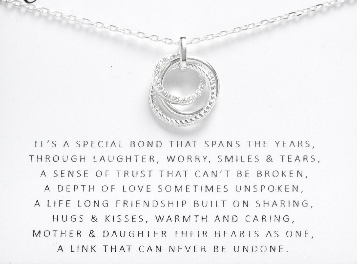 Mother And Daughter Gift, Mother and Daughter Necklace, Mother and Daughter Gifts. Wedding Gift, Gift For Mom, Circle Necklace, Mom