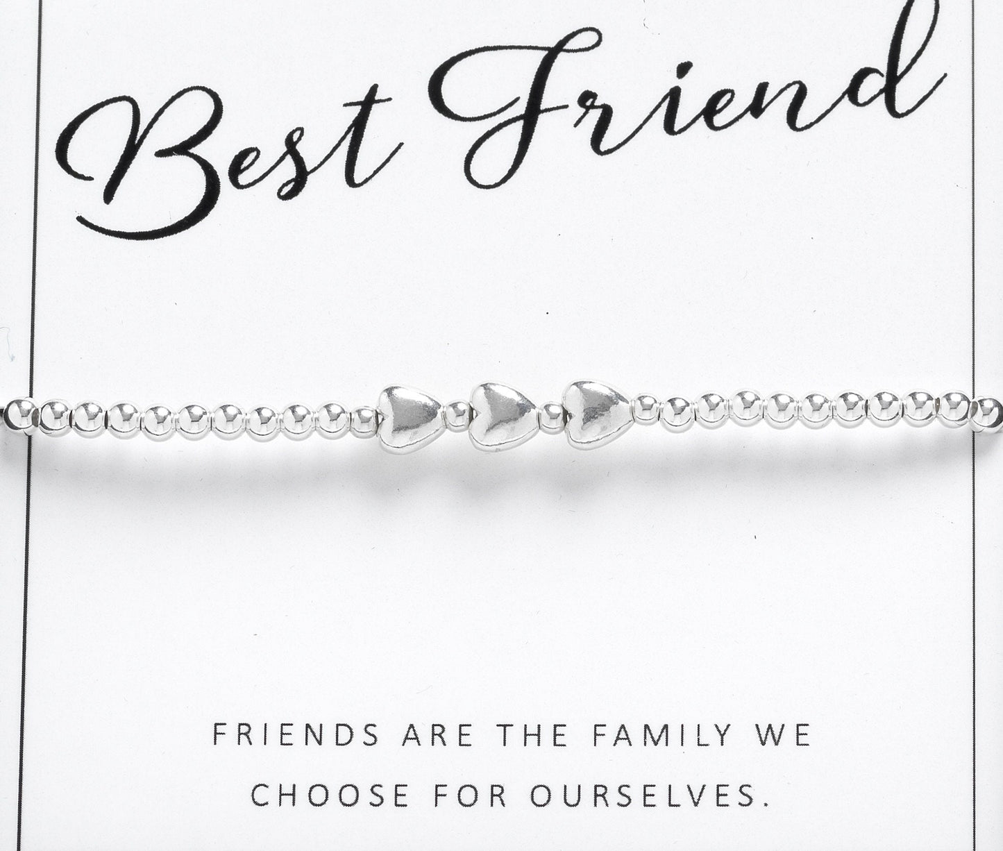 Best Friend Gift for Birthday, Christmas | Sterling Silver Heart Bracelet