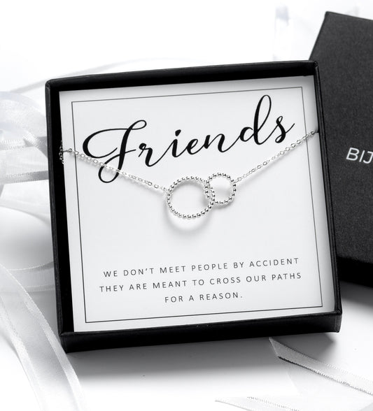 Best Friend Jewellery Gift | Sterling Silver Friend Necklace | Friendship Necklace Friend Gift | Gift For Her | Birthday Silver Jewellery