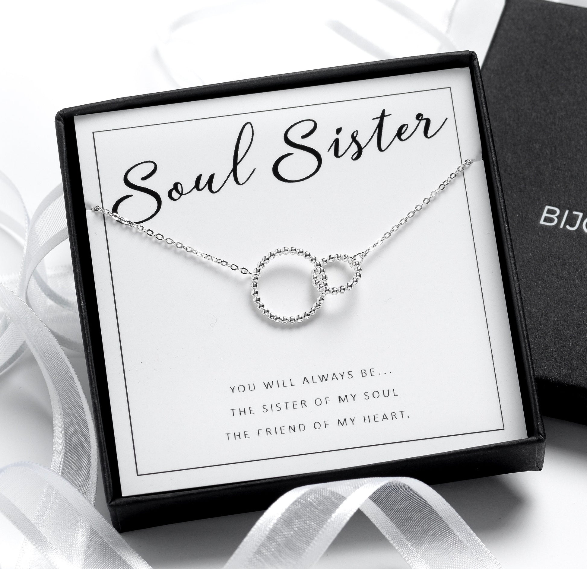 Gift for Friend - Soul Sisters Necklace, BFF Necklace, Best Friend Gift, Jewellery For Best Friend, Interlinked Circles Necklace,