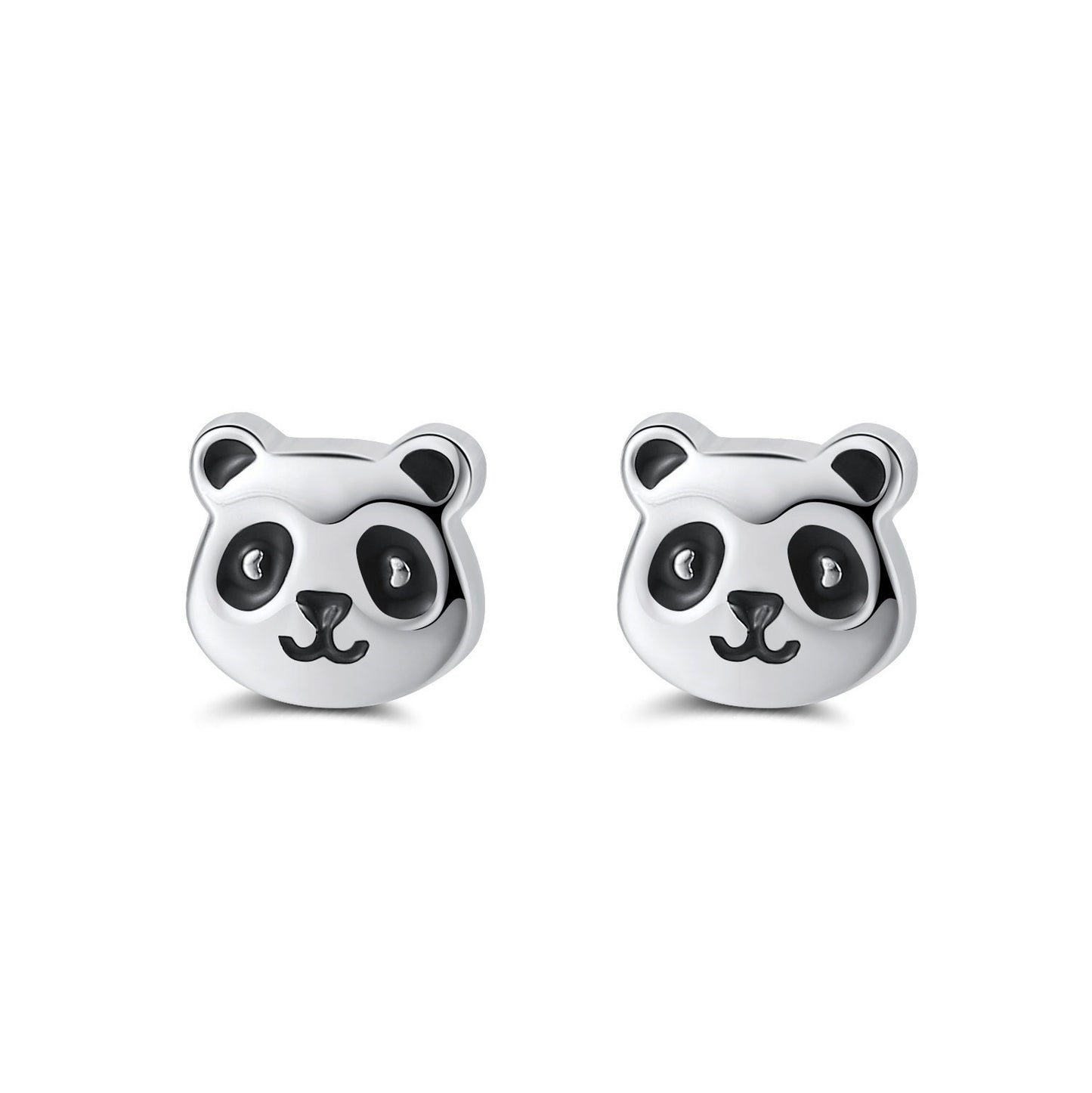 Panda Stud Earrings | Cute Gift for Birthdays, Animal Lovers | Solid Sterling Silver