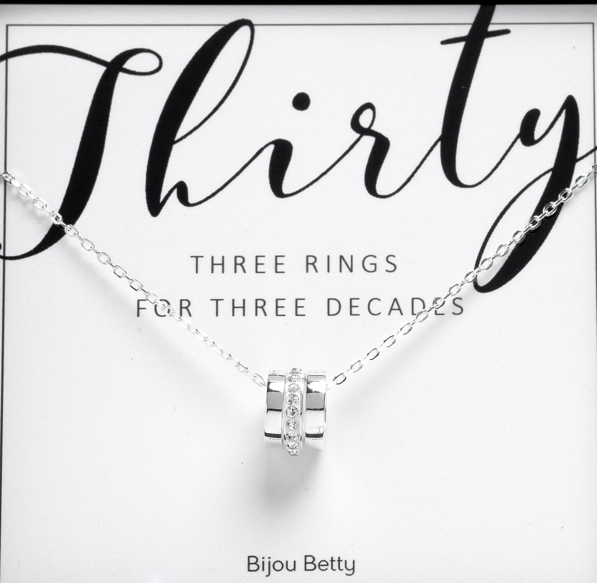 30th Birthday Silver Necklace - 30th Birthday Gift - 30th Gift For Her - 30th Birthday For Daughter - 30th For Friend - 30th Jewellery