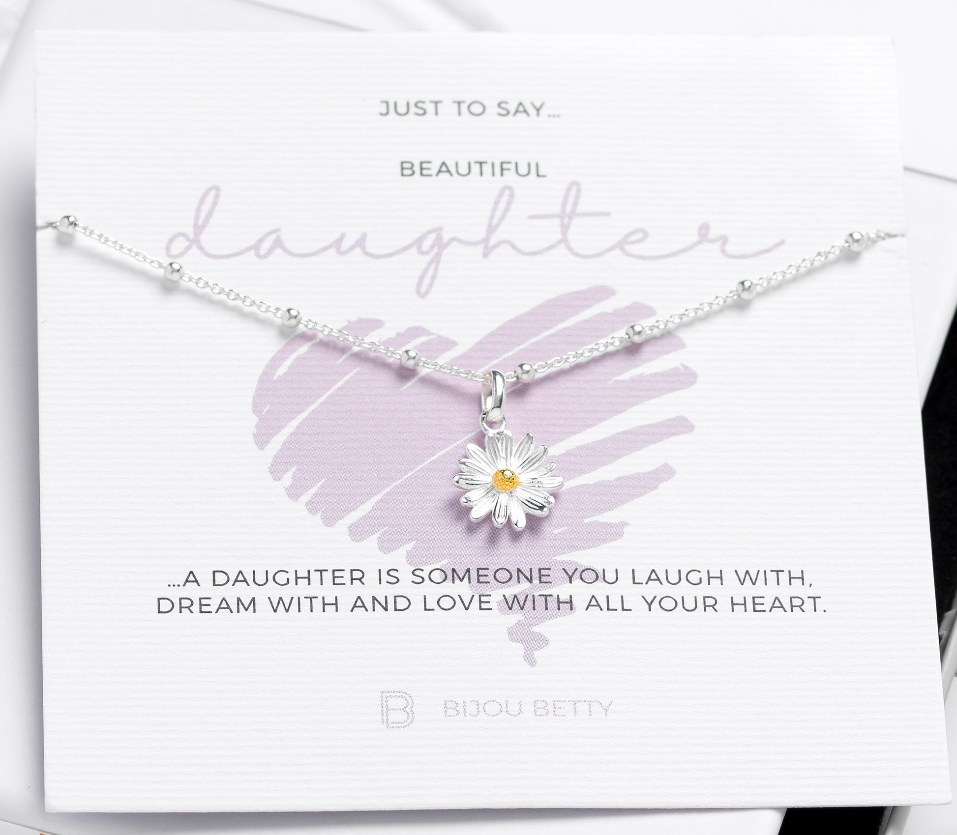 Dainty Solid Sterling Silver Daisy Necklace – Ideal Gift for Daughter's Birthday or Christmas