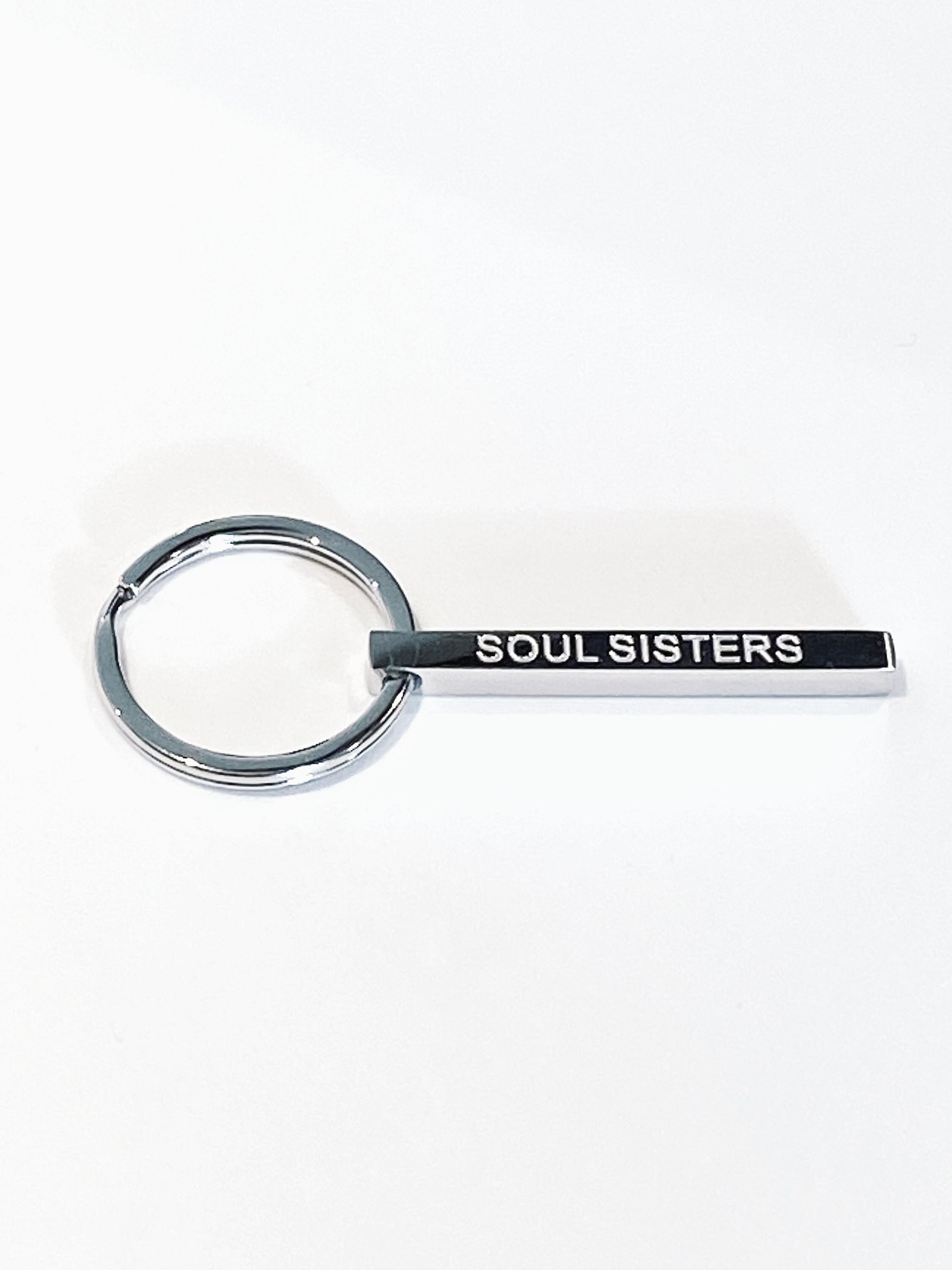 Soul Sisters Engraved Bar Keyring - Best Friend Gift, BFF Gift, Soul Sister Gift, Friendship Keychain, Unique Friend Gift with Gift Bag