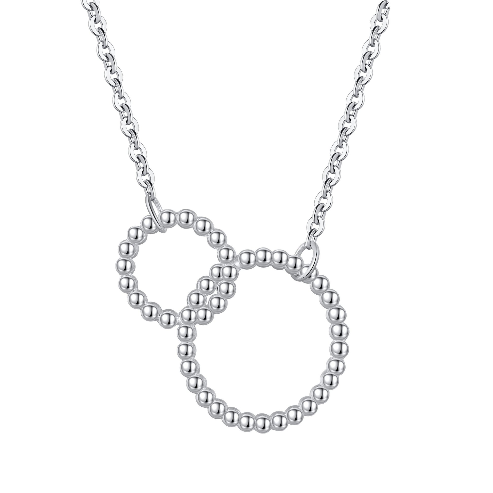 Timeless Sterling Silver Interlinked Circles Necklace – Perfect Gift for Your Bonus Daughter