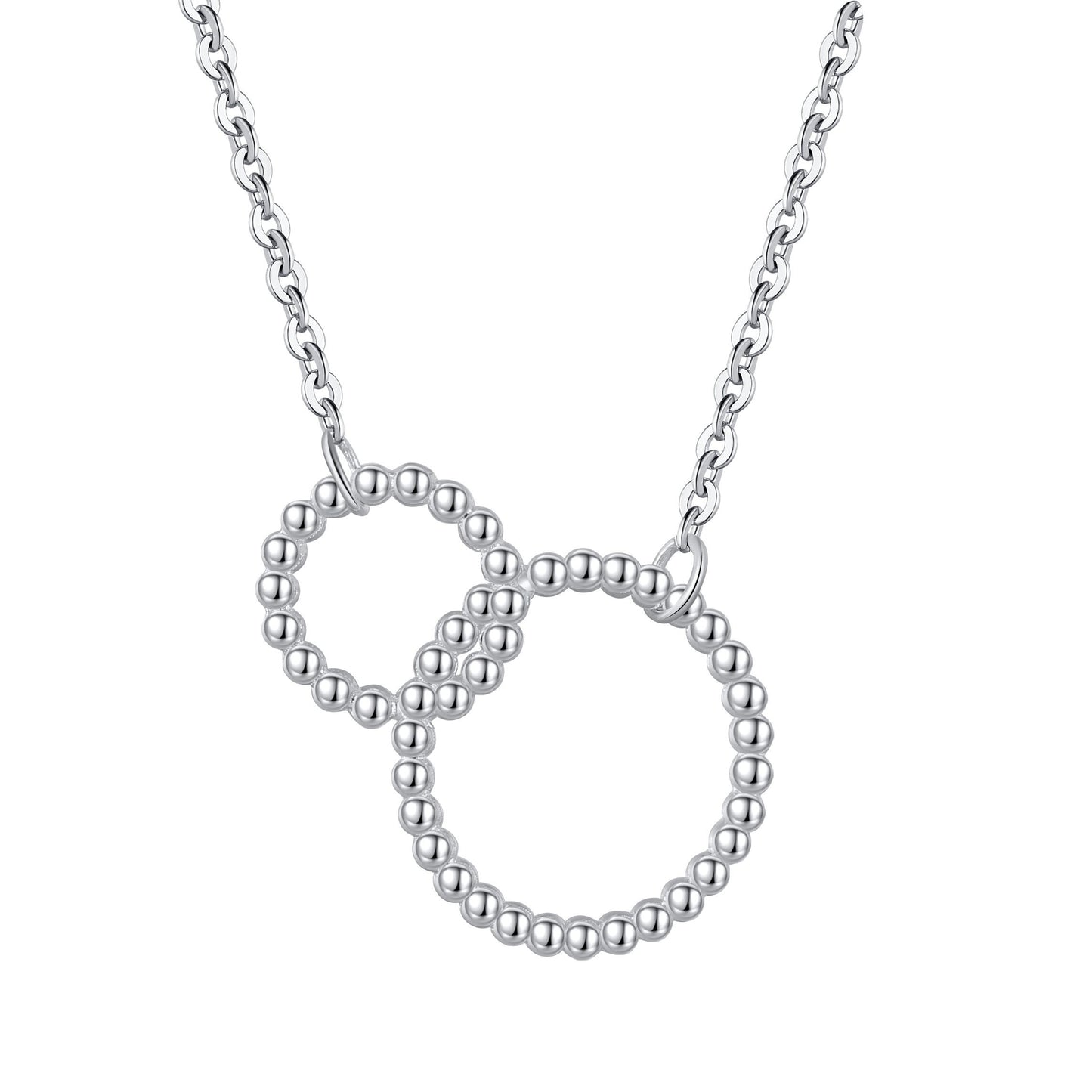 Mother and Daughter Interlocking Circles Necklace - A Symbol of Eternal Bond. Mother And Daughter Gift