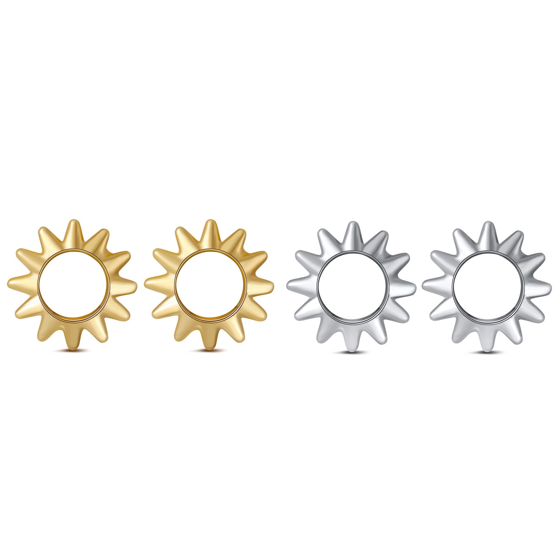 Sun Studs, Dainty Earrings, Sun Stud Earrings, Gold Sun Earrings, Gold Or Silver Stud Earrings, Tiny Stud Earrings, Small Earrings