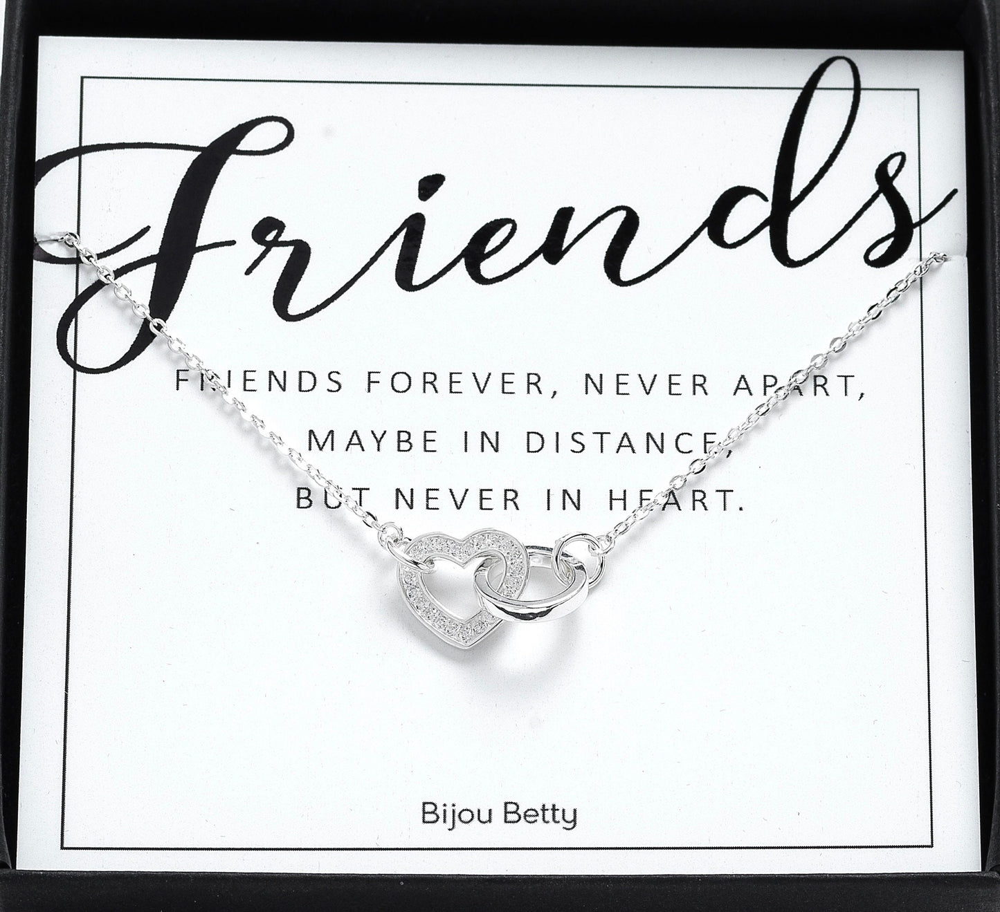 Gift for Female Friend, Friend Birthday Gift, Best Friend Necklace, Friend Jewellery, Long Distance Friendship Gift ,Silver Friend Necklace