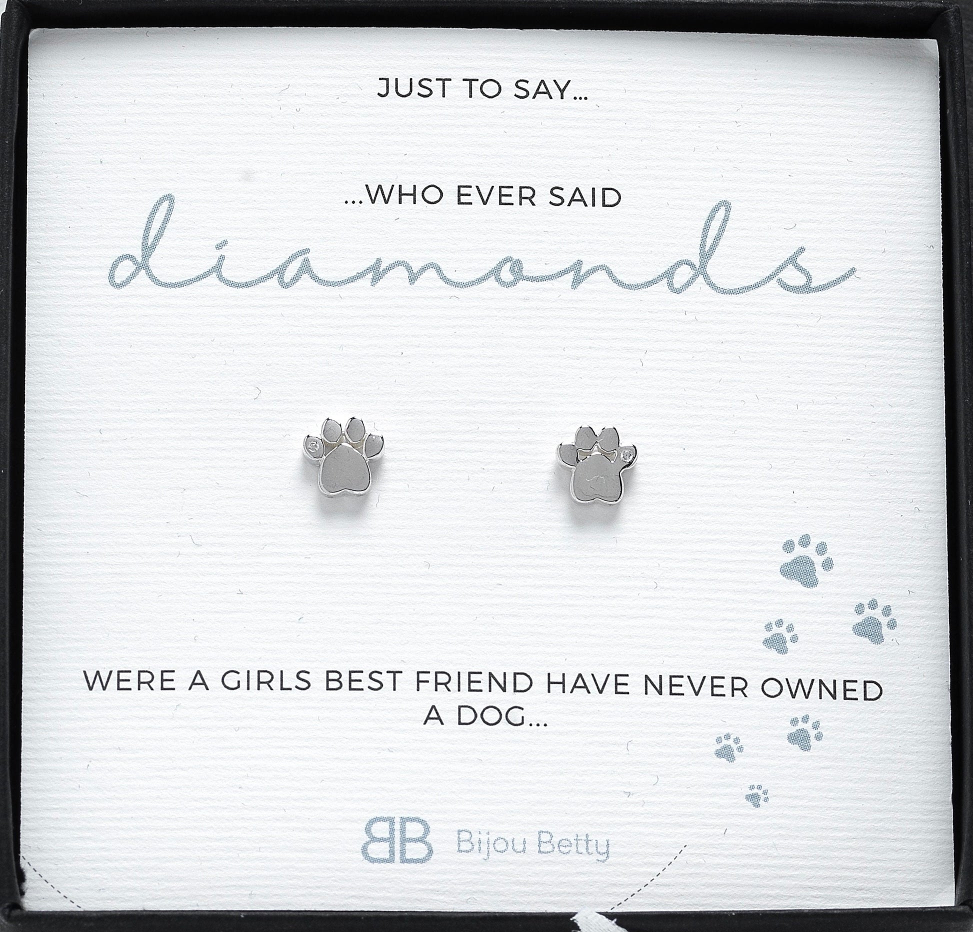 Gift for Dog Lovers: Sterling Silver Paw Print Earrings | Ideal for Friend, Dog Mom and Pet Owners