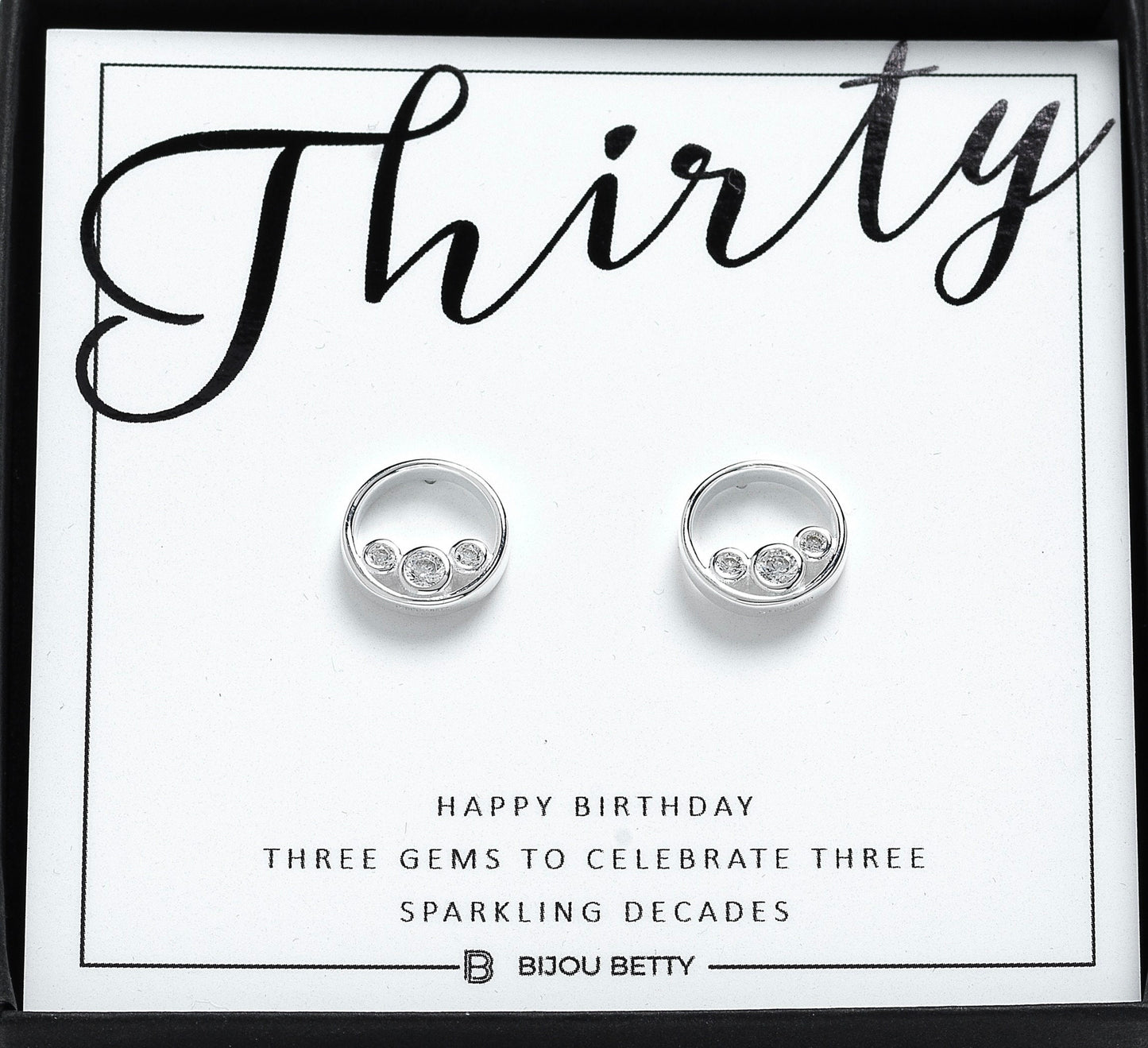 30th Birthday Silver Earrings, 30th Birthday Gift, 30th Gift For Her, 30th Birthday For Daughter, Sister, 30th For Friend, 30th Jewellery