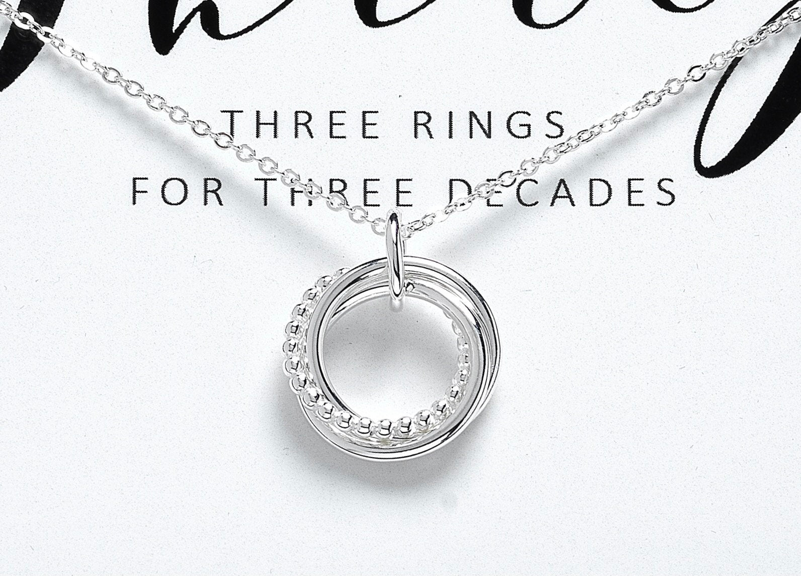 30th Necklace, 30th Birthday Gift, Silver 30th Necklace, 30th Gift For Her, 30th For Daughter, 30th For Friend, 30th Jewellery, 30 Gift