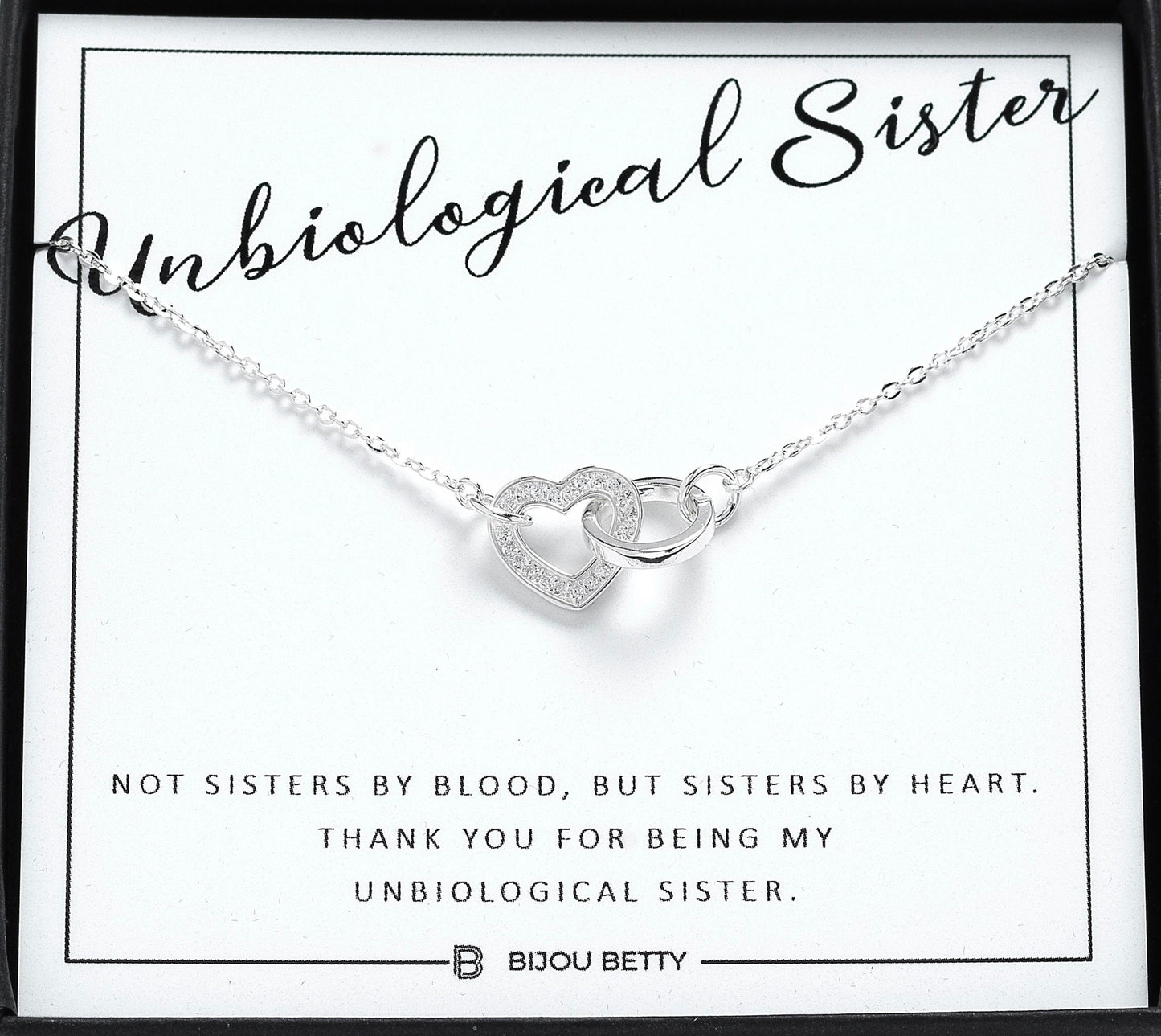 Unbiological sister Necklace, Unbiological sister Gift, Sister Necklace, Unbiological Sister Gift, Friendship Necklace, Best Friend Necklace