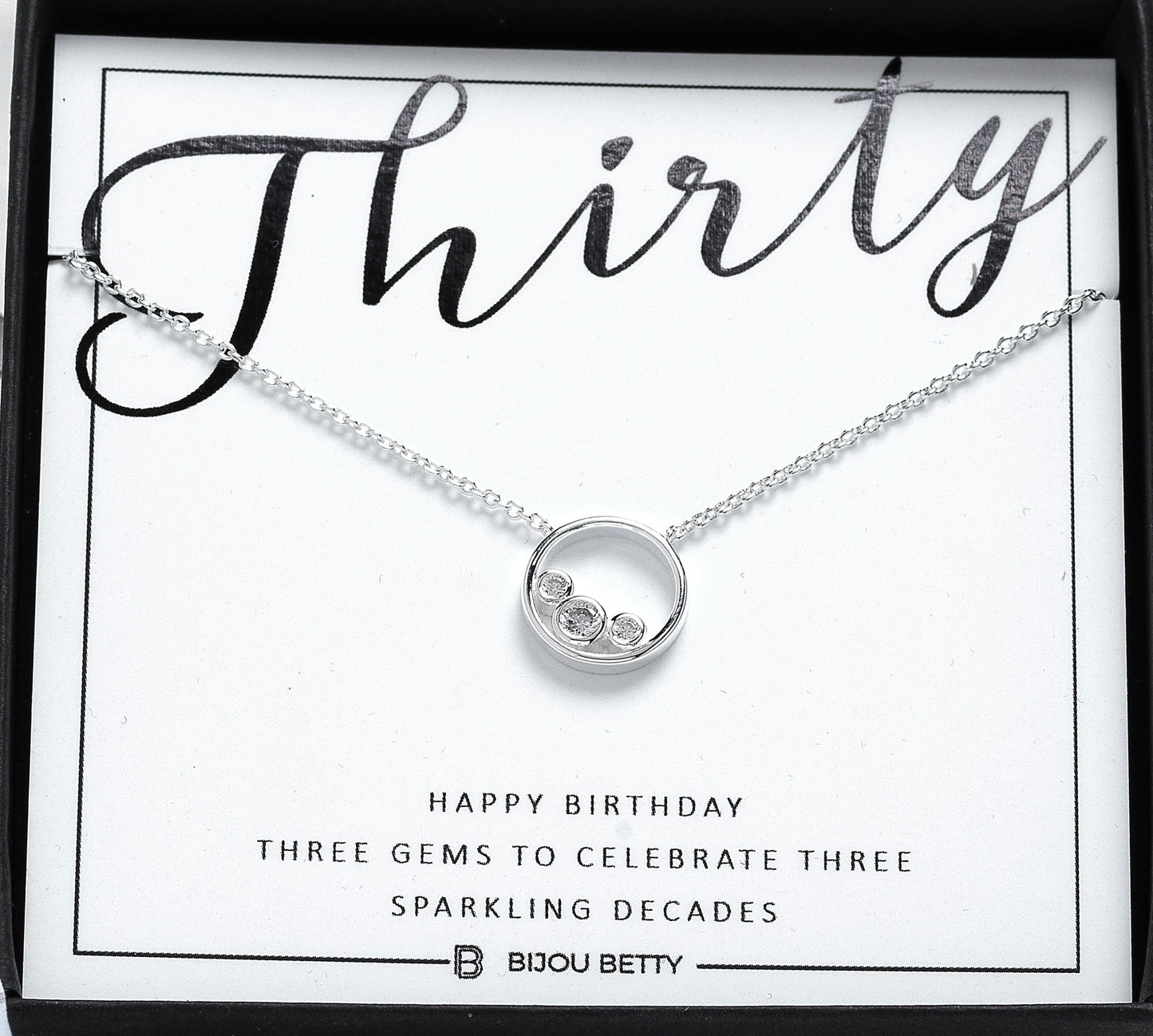 30th Birthday Gift For Woman • 30th Silver Necklace • 30th Birthday For Daughter, Sister, Friend, Niece, Aunt • 30th Birthday Jewellery