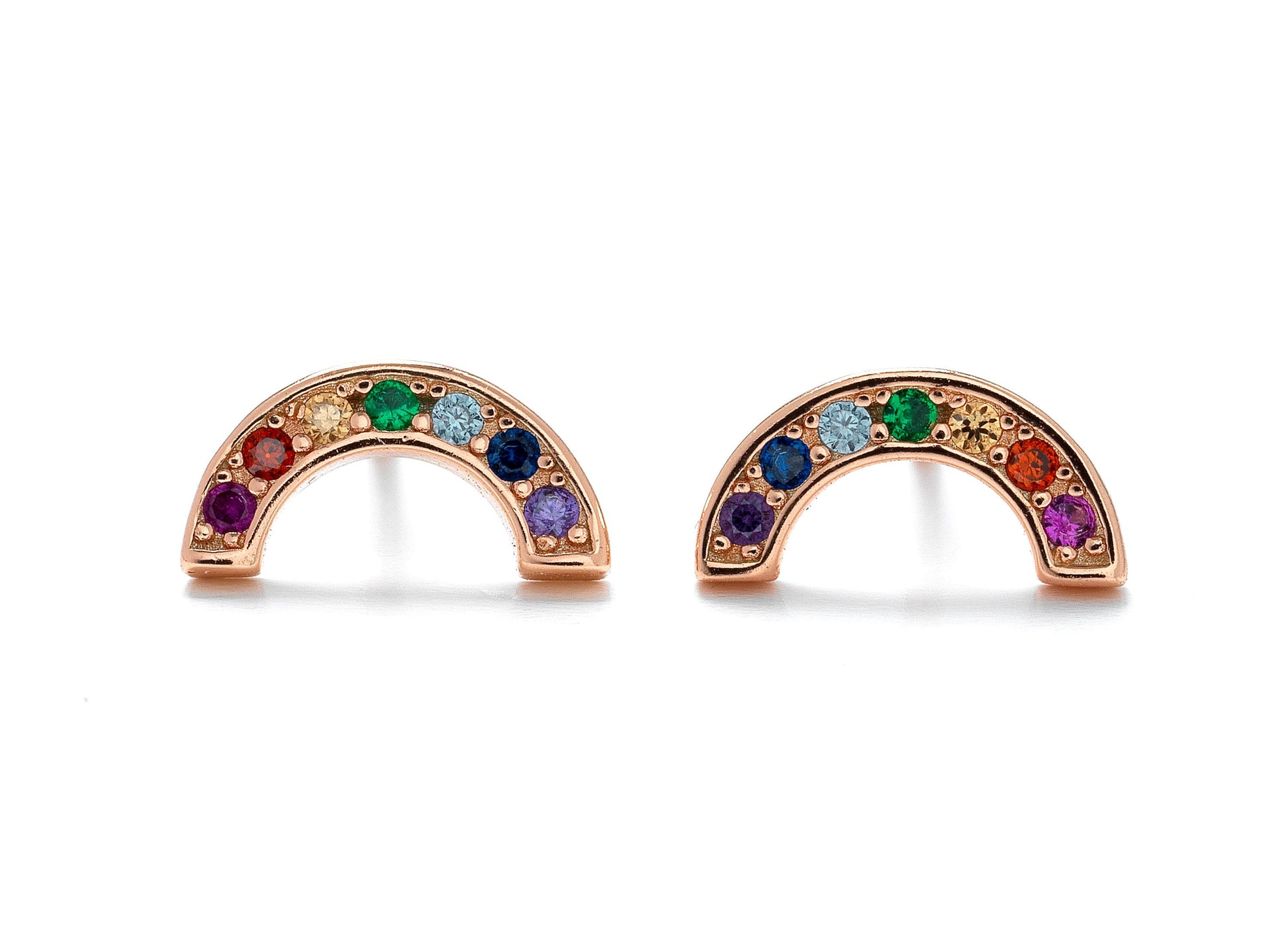 Rainbow Stud Earrings - Symbol of Hope, Support and New Beginnings, Gift for Loss or Rainbow Baby, Gift For Her - Bijou Betty