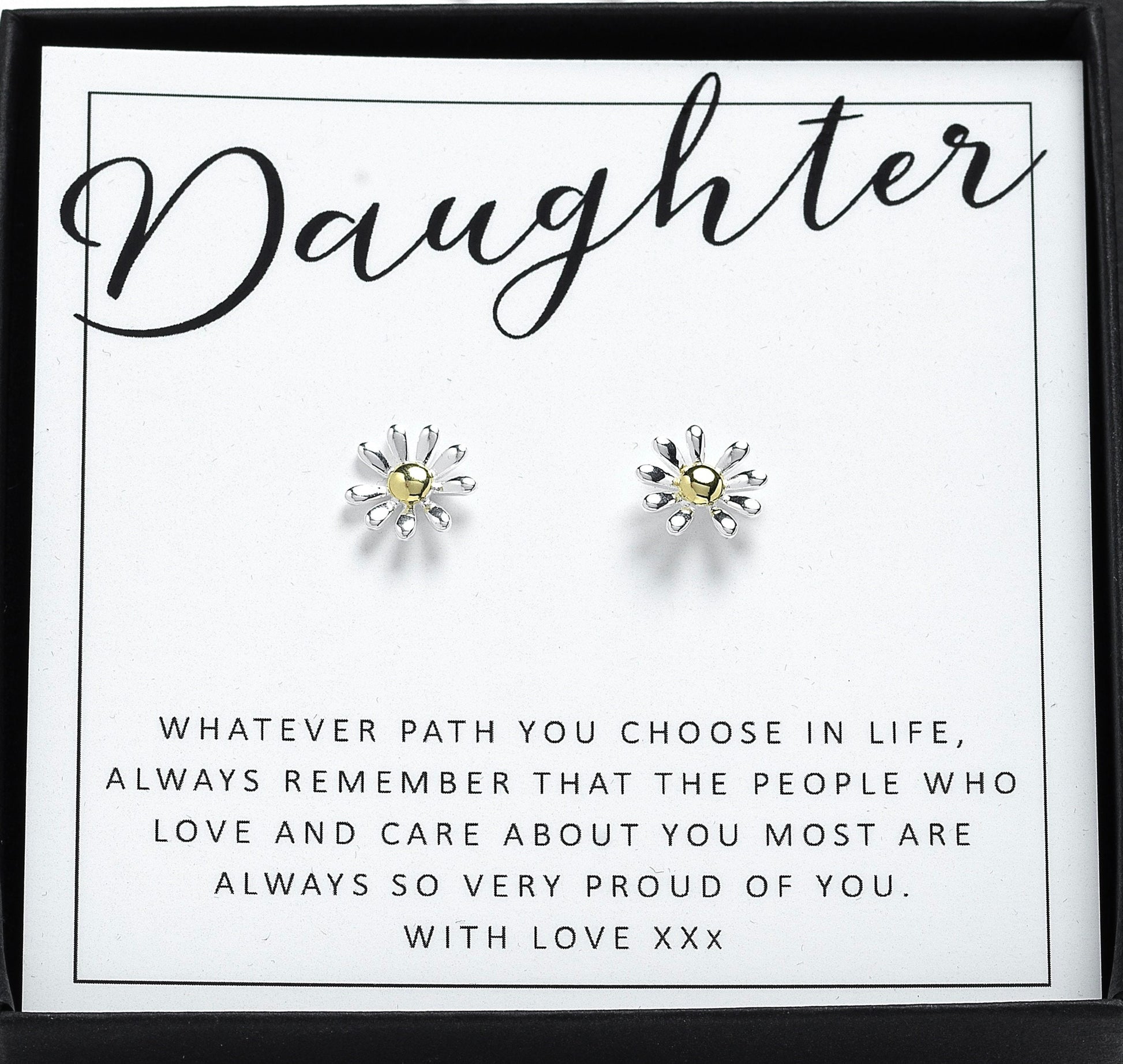 Daughter Gift, Daughter Jewellery, Daughter Birthday Gift, Mother Daughter Jewelry, Silver Daisy Earrings, Daisy studs, Daughter Graduation