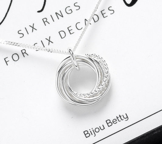 60th Birthday Gift For Woman. 60th Birthday Silver Necklace. 60th Gift For Mum, Daughter, Sister, Friend.