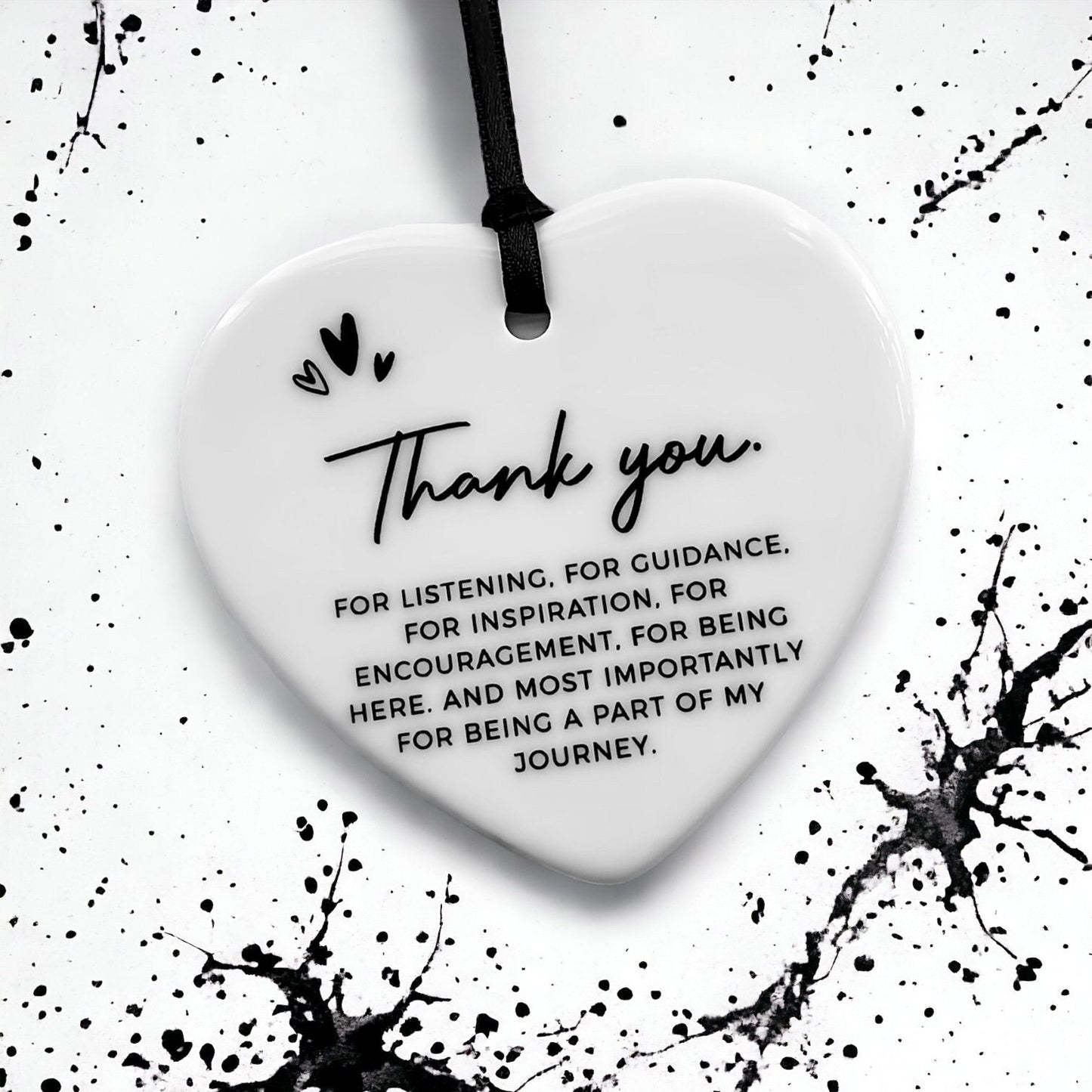 Thank You Gift • Thank You Keepsake • Gift to Say Thank You • Teacher Thank You Gift • Ceramic Heart • Gift for Friend • Thank You Present