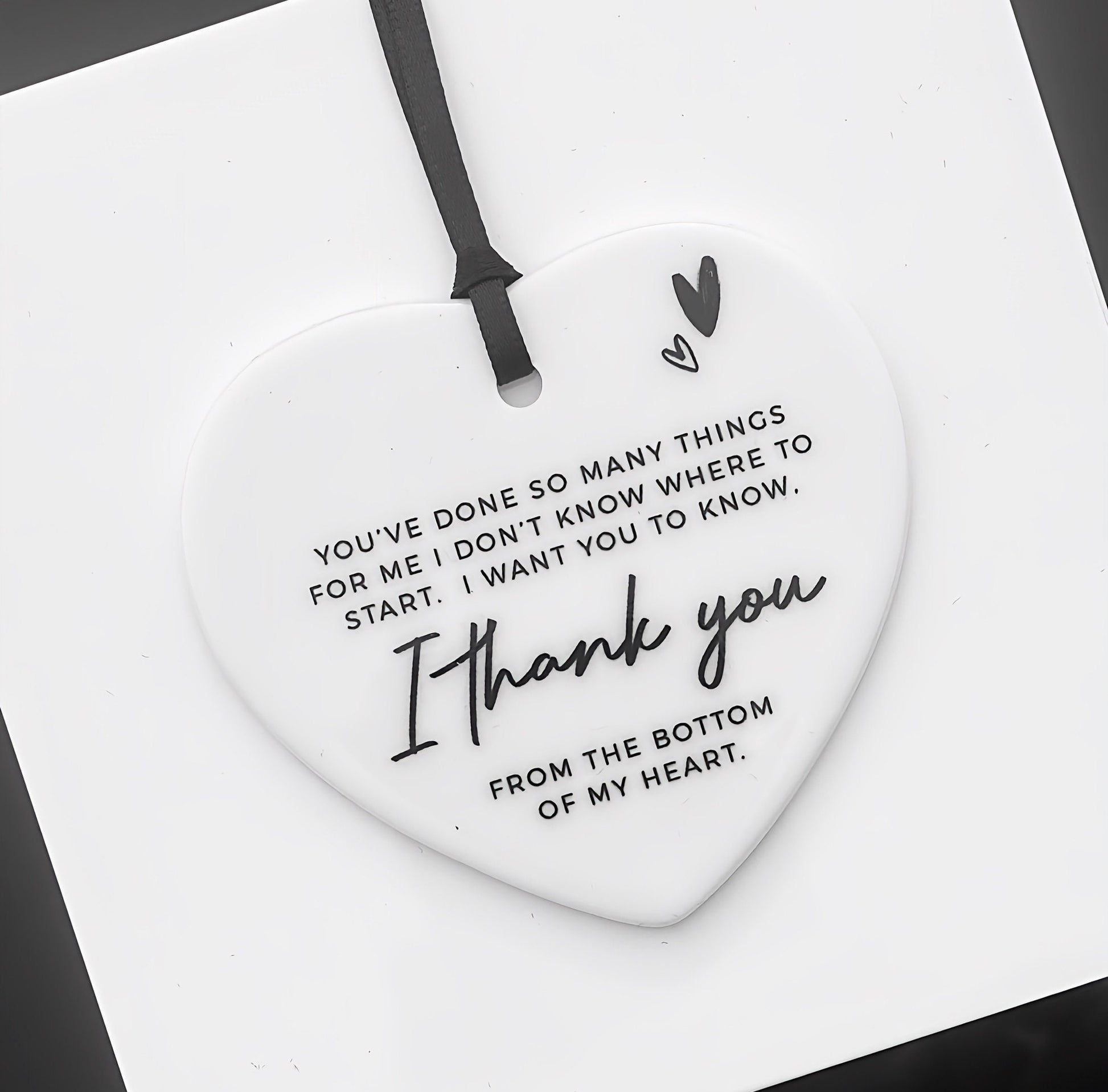 Thank you Gift, Thank You Heart, Gift To Say Thank You, Ceramic Heart Keepsake, Gift For Friend, Midwife gift, Friend Gift, Mentor Gift