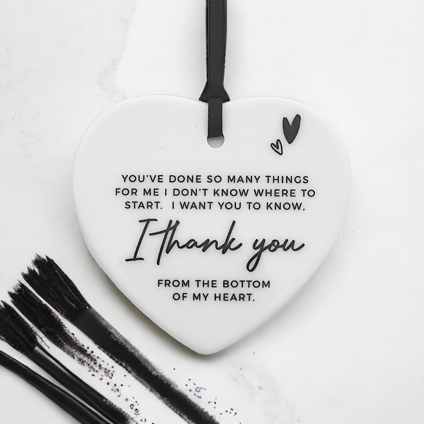 Thank you Gift, Thank You Heart, Gift To Say Thank You, Ceramic Heart Keepsake, Gift For Friend, Midwife gift, Friend Gift, Mentor Gift