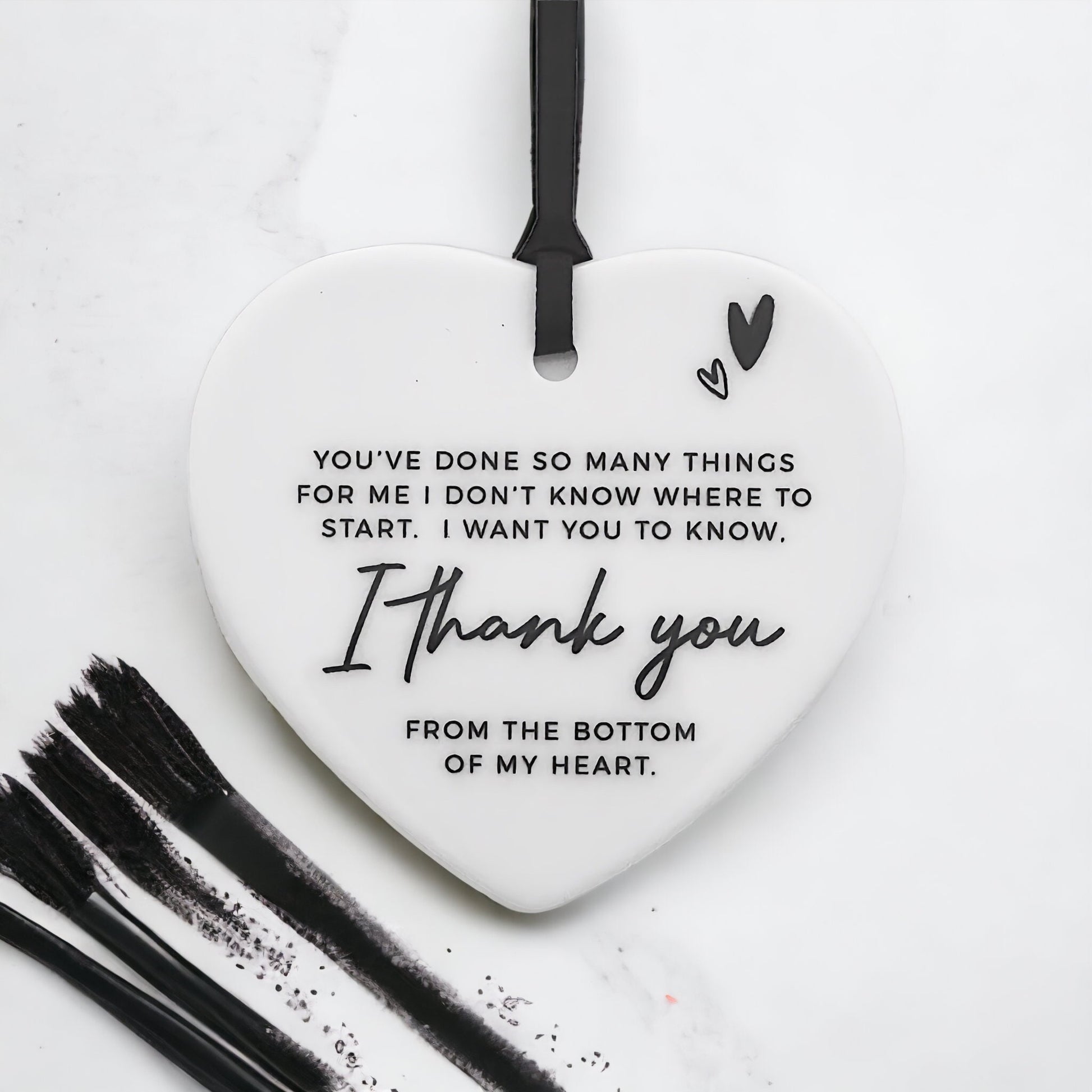 Thank you Gift, Thank You Heart, Gift To Say Thank You, Ceramic Heart Keepsake, Gift For Friend, Midwife gift, Friend Gift, Mentor Gift