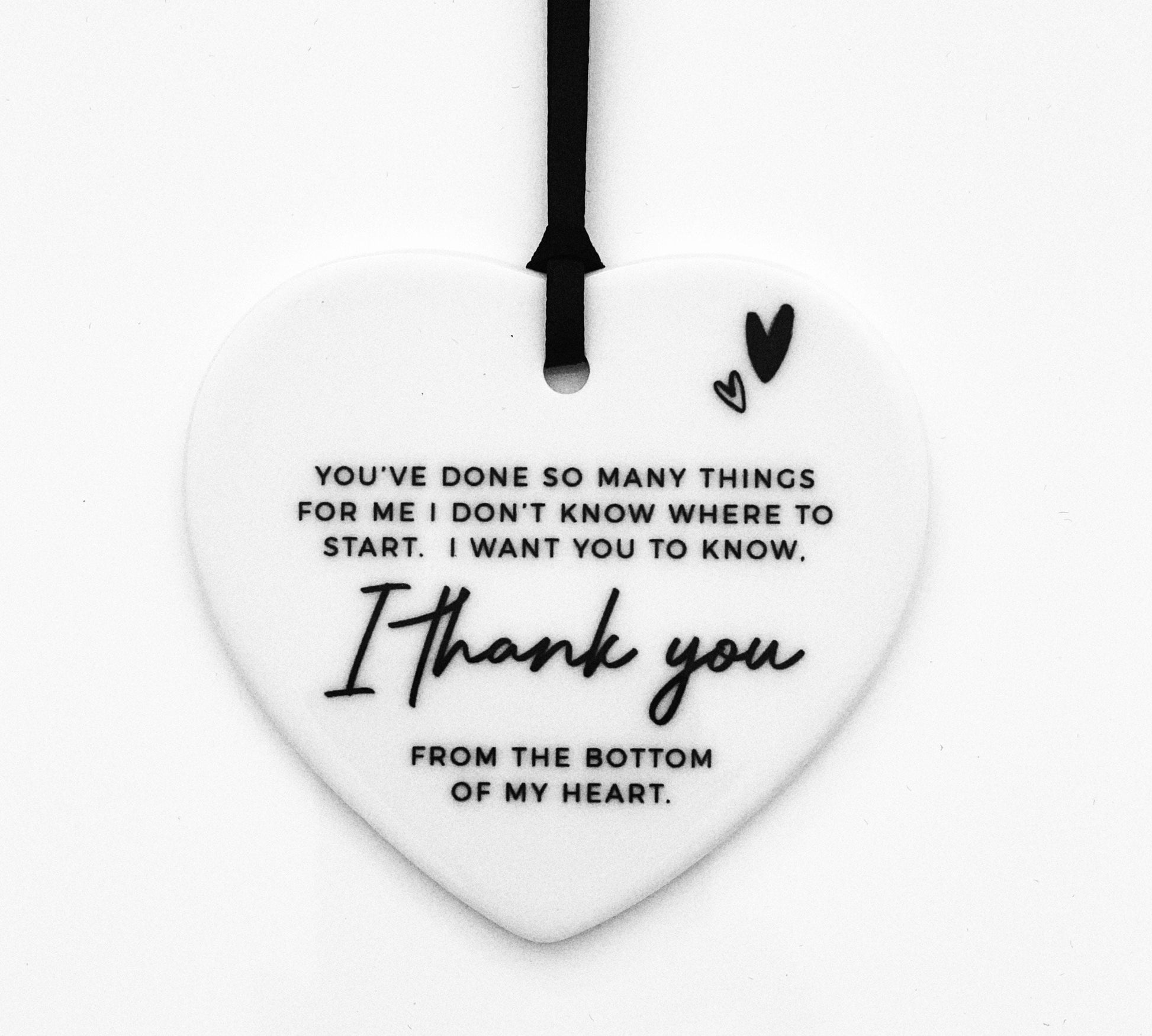 Thank you Gift, Thank You Heart, Gift To Say Thank You, Ceramic Heart Keepsake, Gift For Friend, Midwife gift, Friend Gift, Mentor Gift