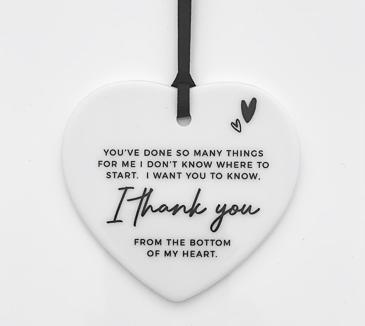 Thank you Gift, Thank You Heart, Gift To Say Thank You, Ceramic Heart Keepsake, Gift For Friend, Midwife gift, Friend Gift, Mentor Gift