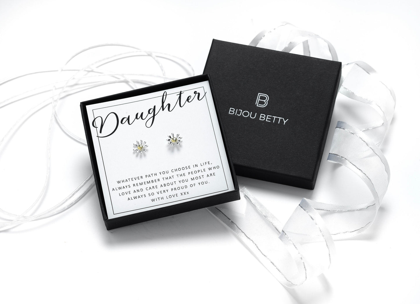 Daughter Gift, Daughter Jewellery, Daughter Birthday Gift, Mother Daughter Jewelry, Silver Daisy Earrings, Daisy studs, Daughter Graduation