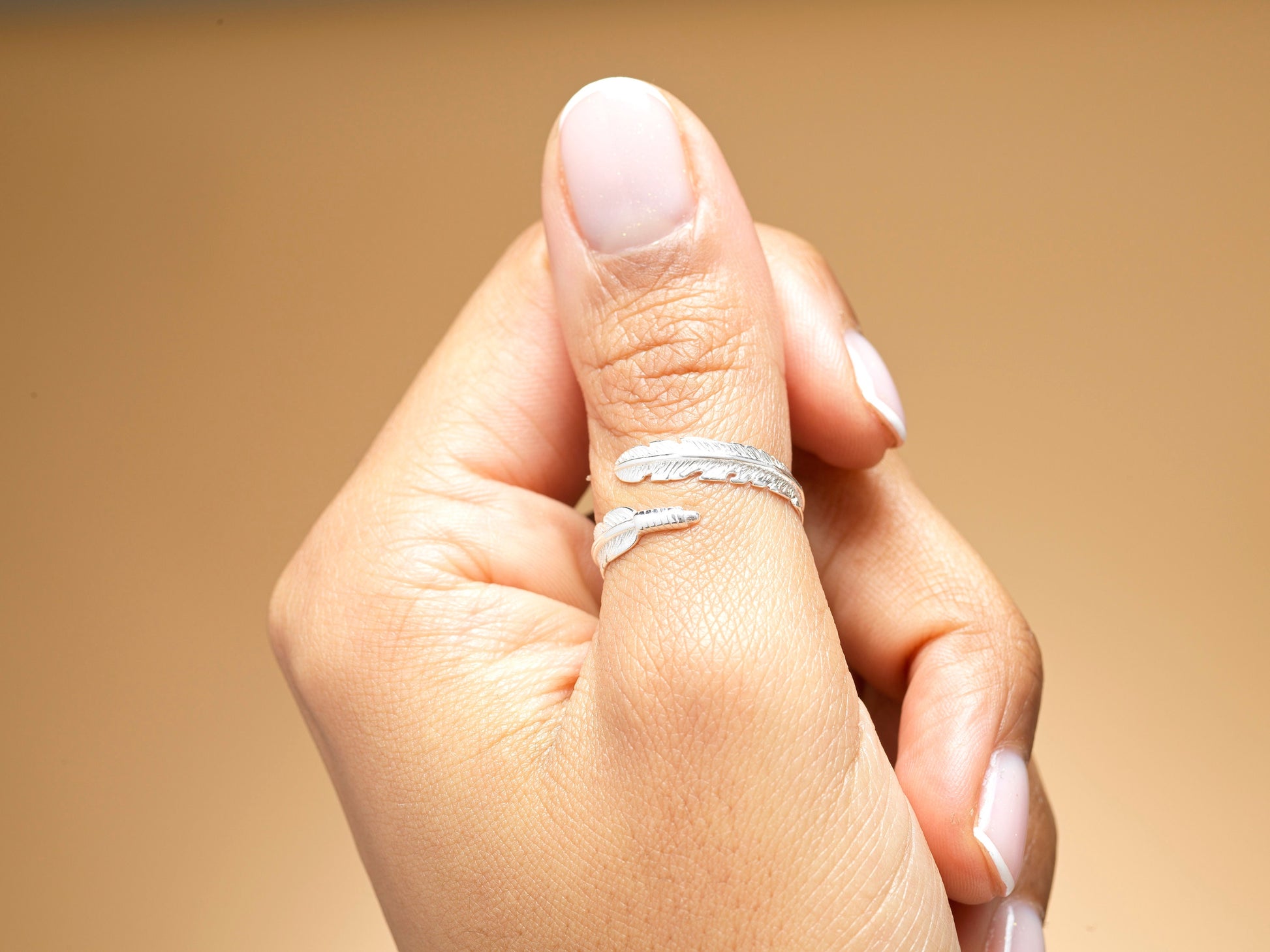 Sterling Feather Ring, Adjustable Feather Ring, Bird Feather Ring, Angel Feather Ring, Silver Feather Ring, Feather Ring, Boho Feather Ring